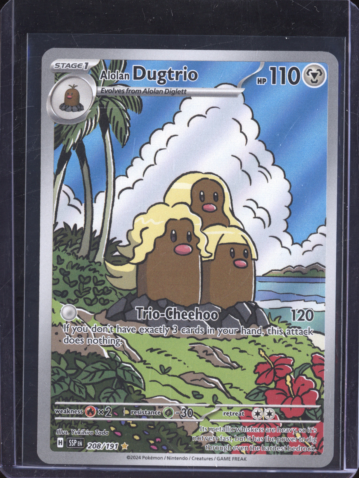 Alolan Dugtrio 2024 Pokemon Surging Sparks 208/191 Illustration Rare