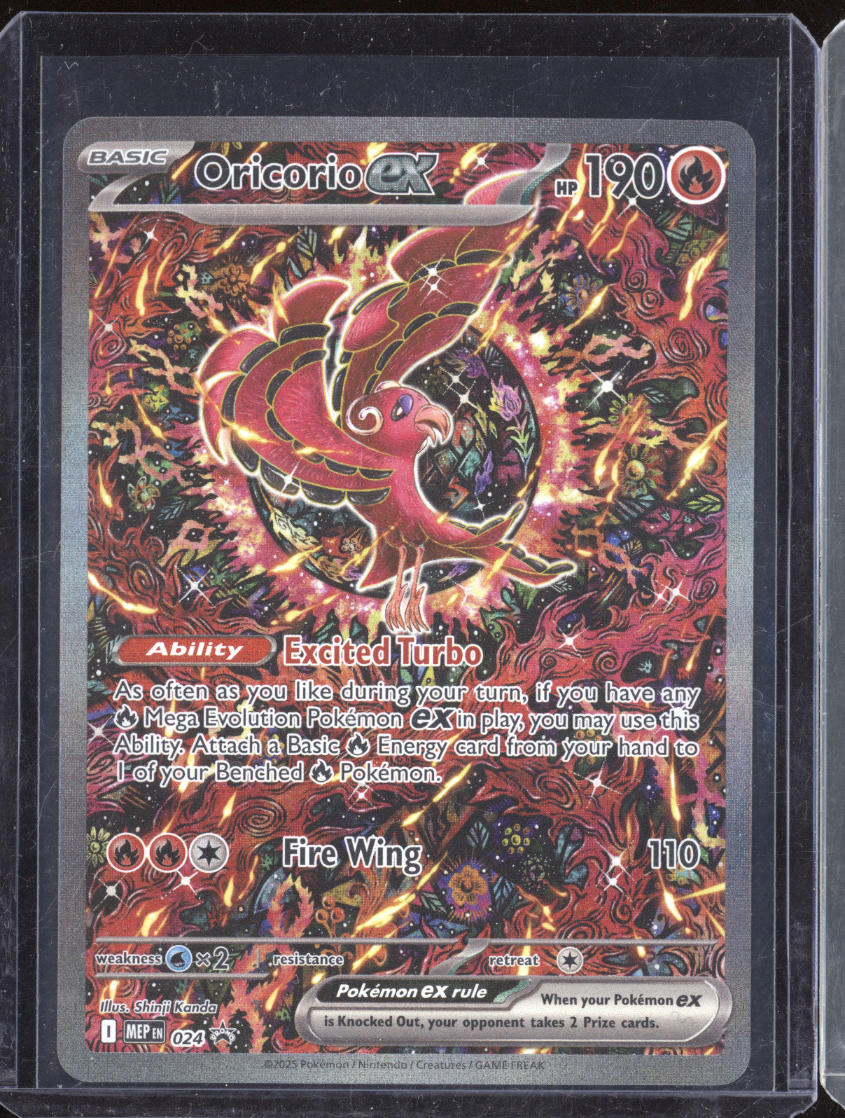 Oricorio Ex 2025 Pokemon MEP024 Phantasmal Flames UPC Promo