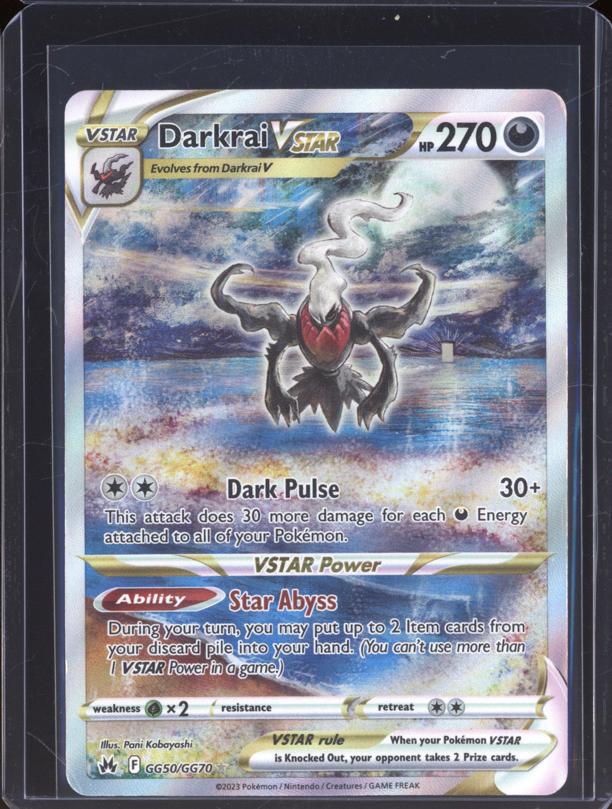 Darkrai Vstar 2023 Pokemon Crown Zenith GG50/GG70 Ultra Rare