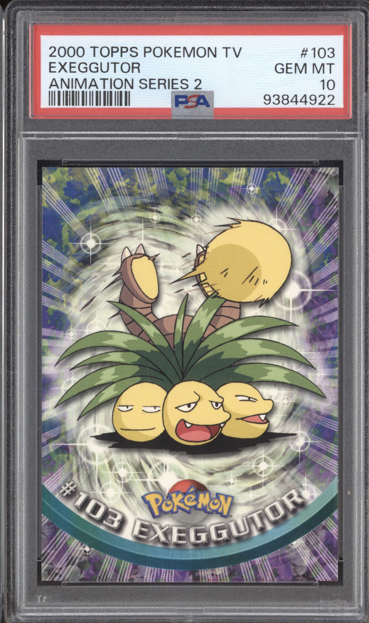 Exeggutor 2000 Pokemon Topps Series 2 103 Blue Logo PSA 10