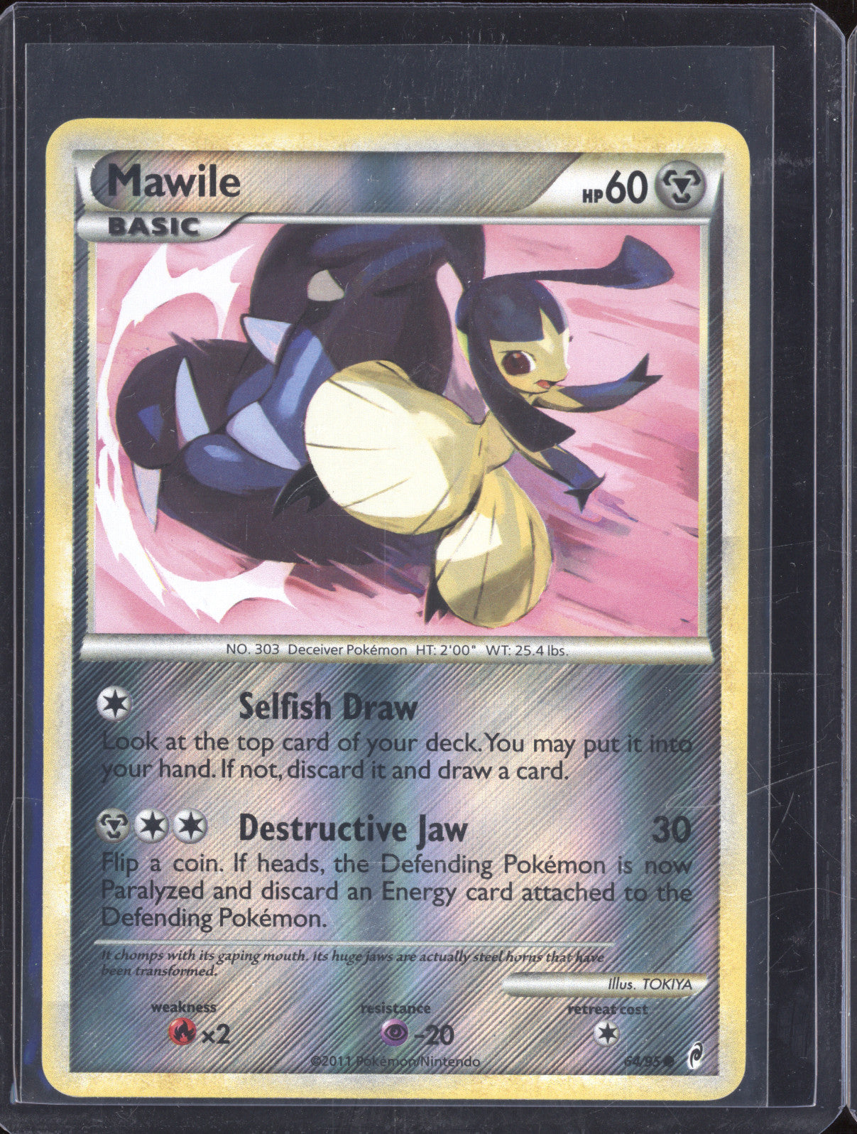 2011 Pokemon Call of Legends 64/95 Mawile Reverse Holo