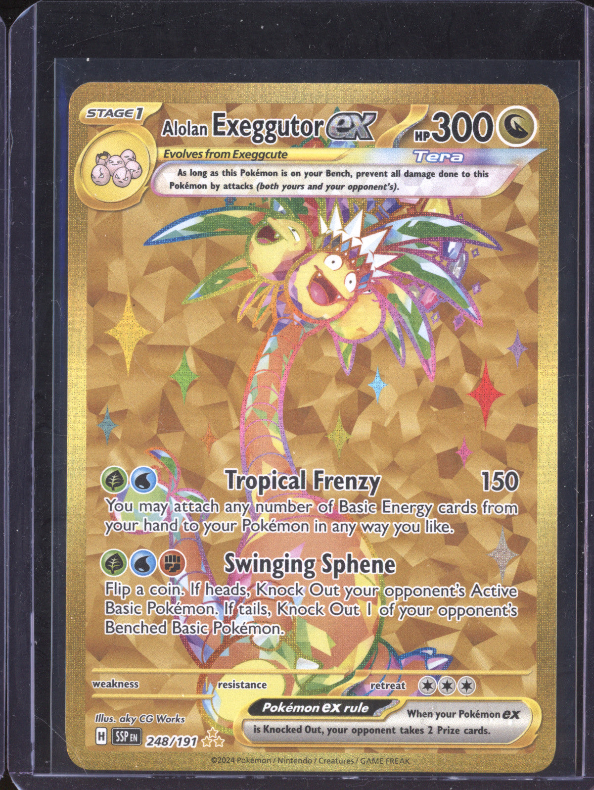Alolan Exeggutor ex 2024 Pokemon Surging Sparks 248/191 Hyper Rare
