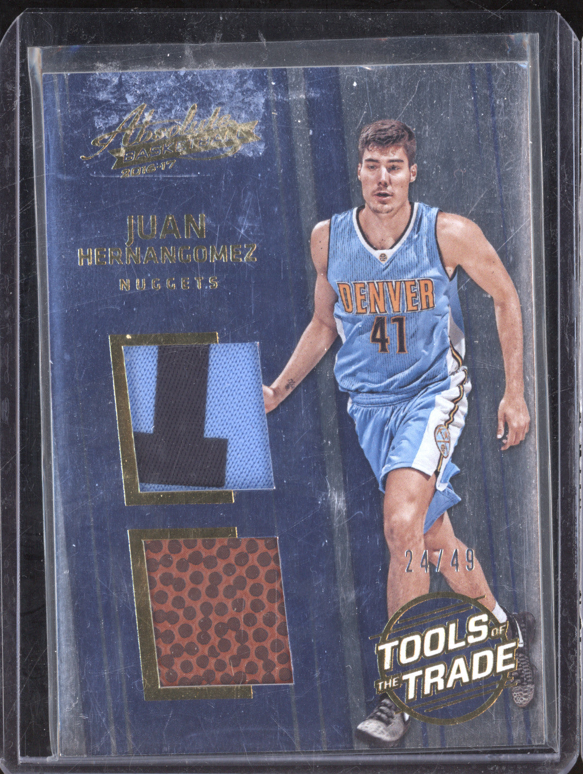 Juan Hernangomez 2016 Panini Absolute Mem 27 Tools/Trade Dual Materials RC 24/49