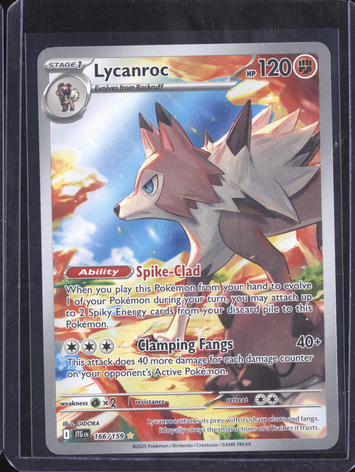 Lycanroc 2025 Pokemon Journey Together 166/159 Illustration Rare