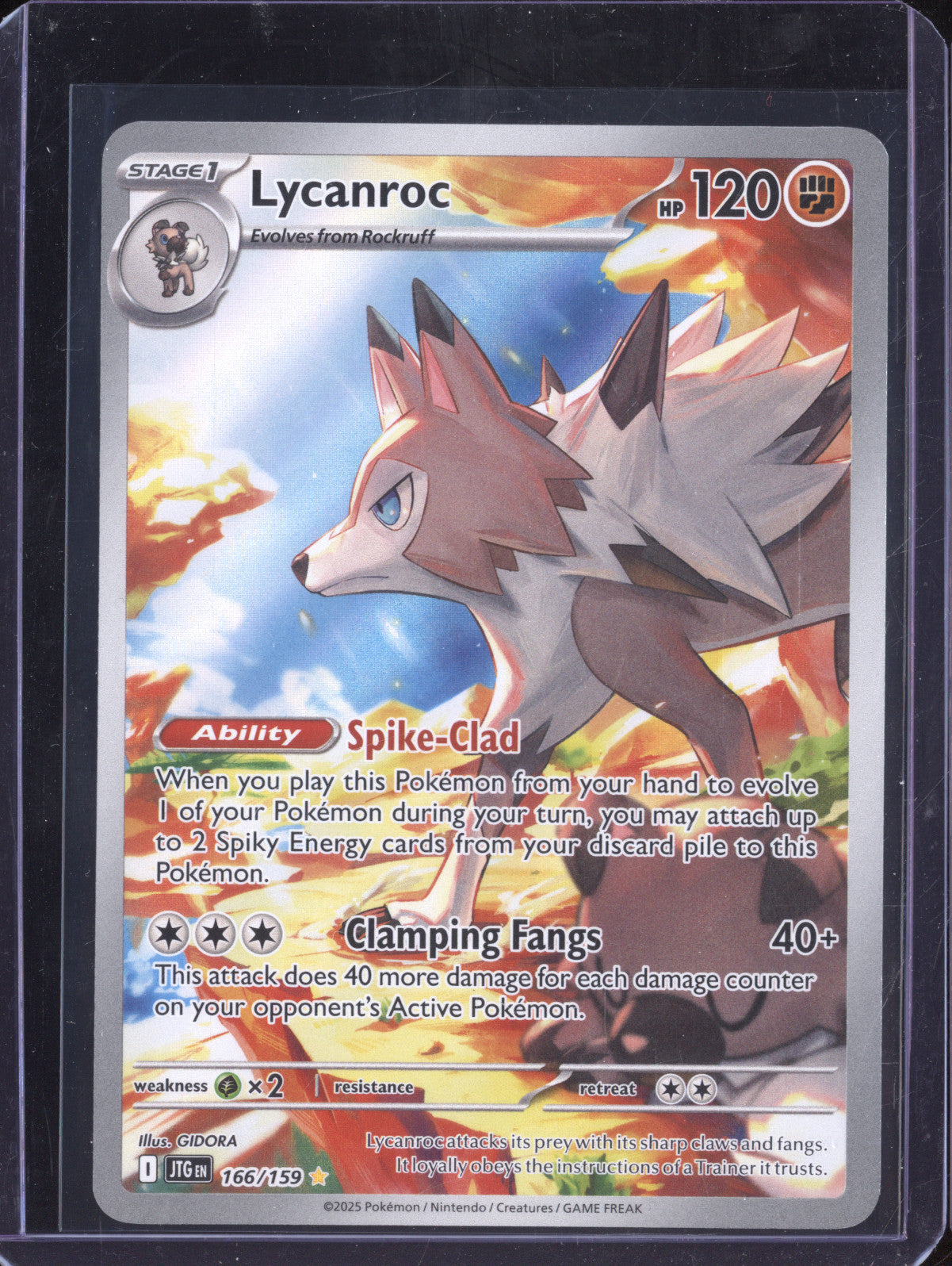 Lycanroc 2025 Pokemon Journey Together 166/159 Illustration Rare