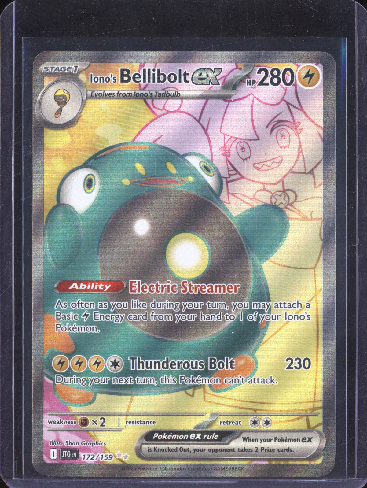 Iono's Bellibolt ex 2025 Pokemon Journey Together 172/159 Ultra Rare