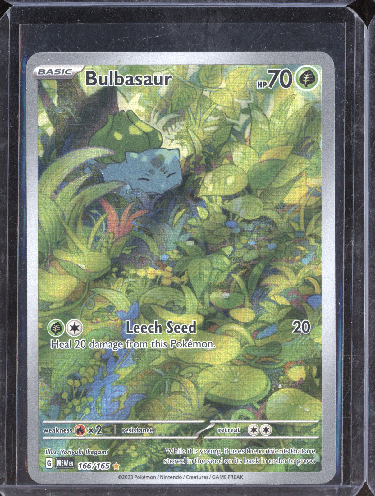 Bulbasaur 2023 Pokemon Scarlet & Violet 151 MEW 166/165 Illustration Rare