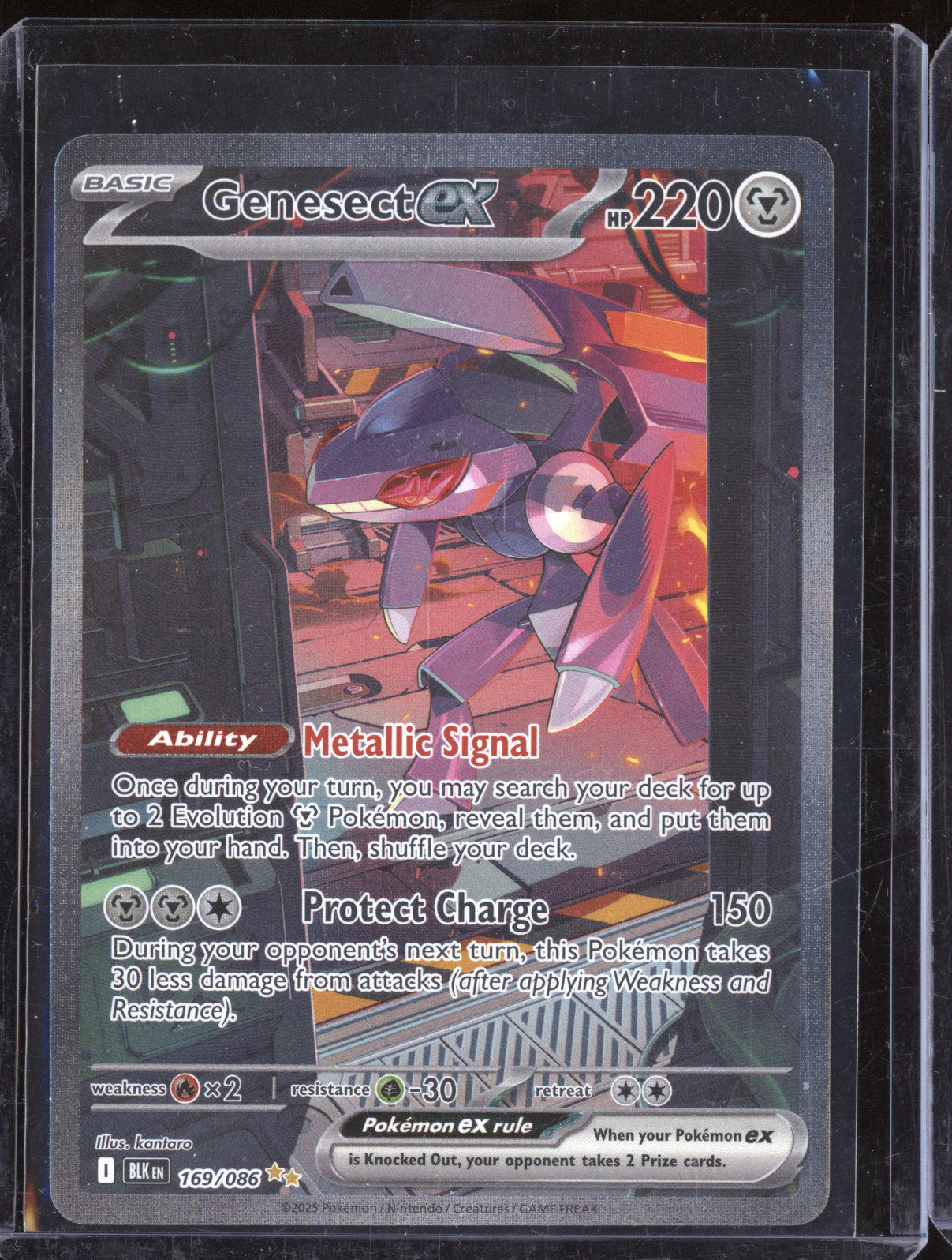 2025 Pokemon Black Bolt 169/086 Genesect EX SIR