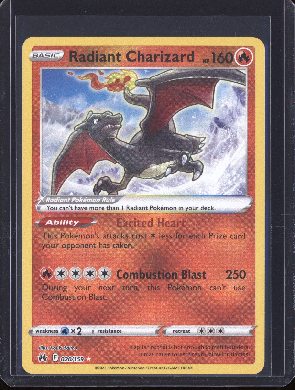 Radiant Charizard 2023 Pokemon Crown Zenith 020/159 Radiant Rare