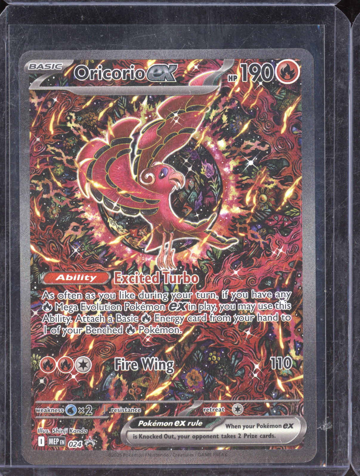 Oricorio Ex 2025 Pokemon MEP024 Phantasmal Flames UPC Promo