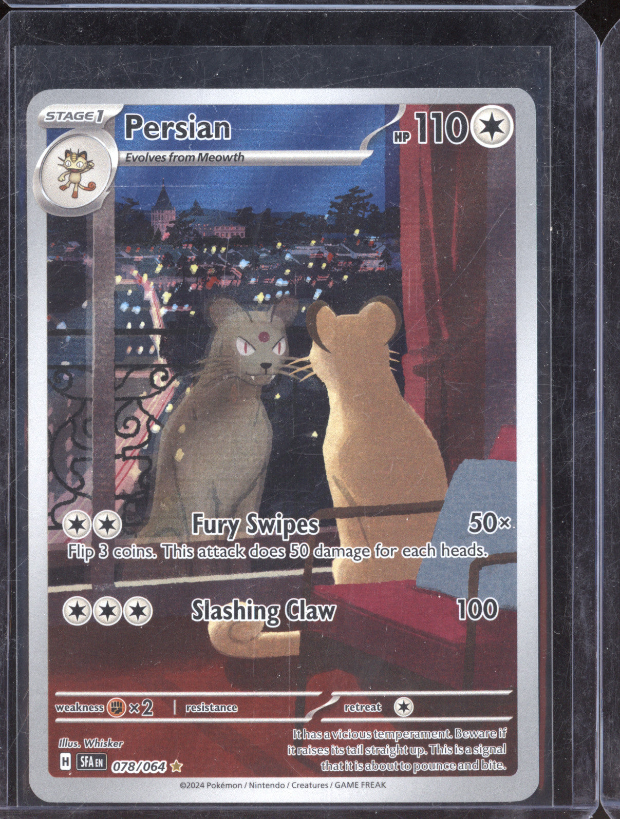 Persian 2024 Pokemon Shrouded Fable SFA 078/064 Illustration Rare