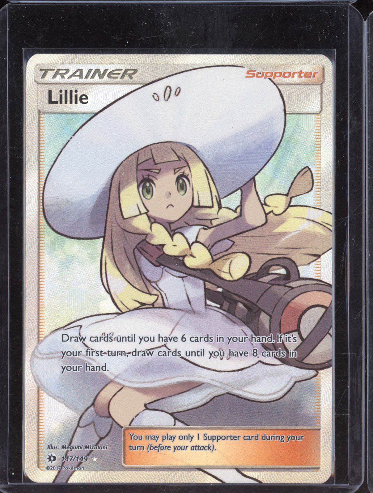 Lillie 2017 Pokemon Sun & Moon Base Set 147/149 Full Art