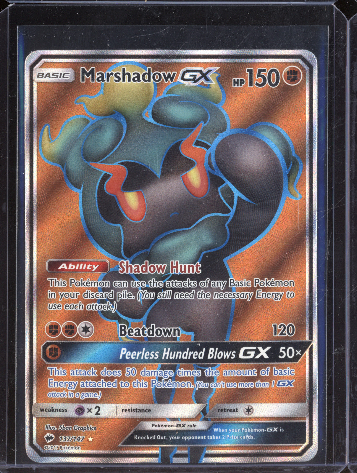 2017 Pokemon Burning Shadows 137/147 Marshadow GX Full Art