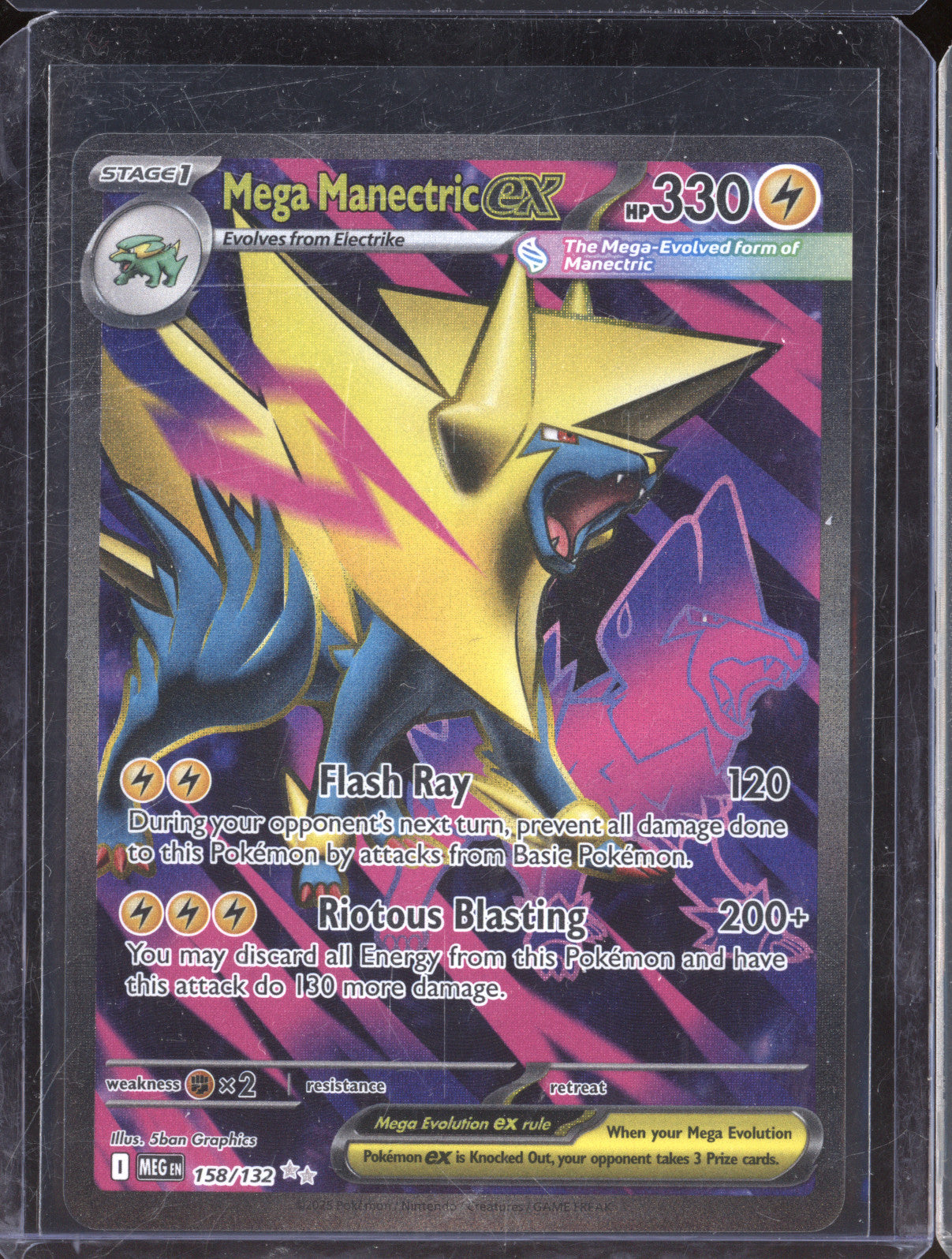 Mega Manectric Ex 2025 Pokemon Mega Evolutions MEG 158/132 UltraRare