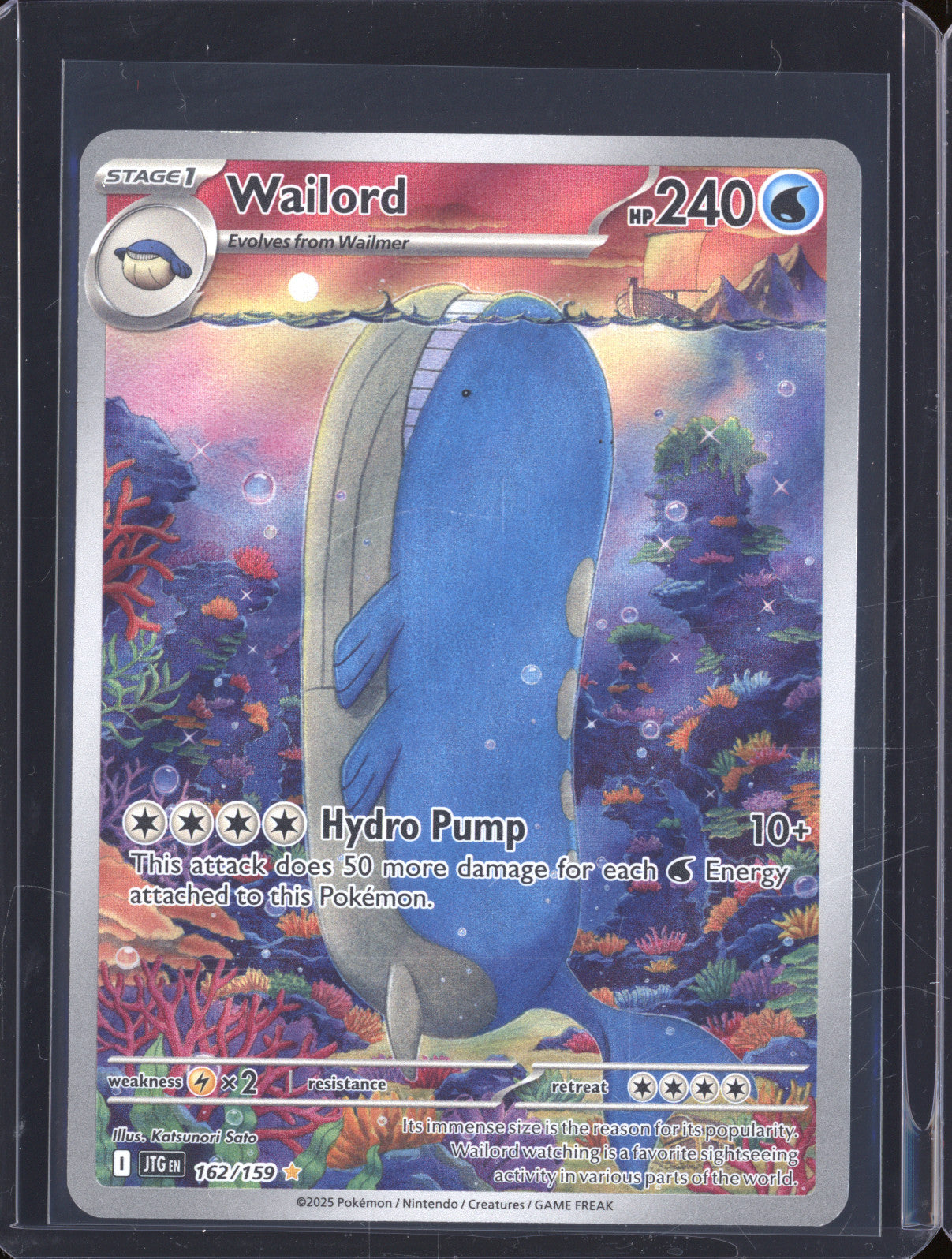 Wailord 2025 Pokemon Journey Together JTG 162/159 Illustration Rare