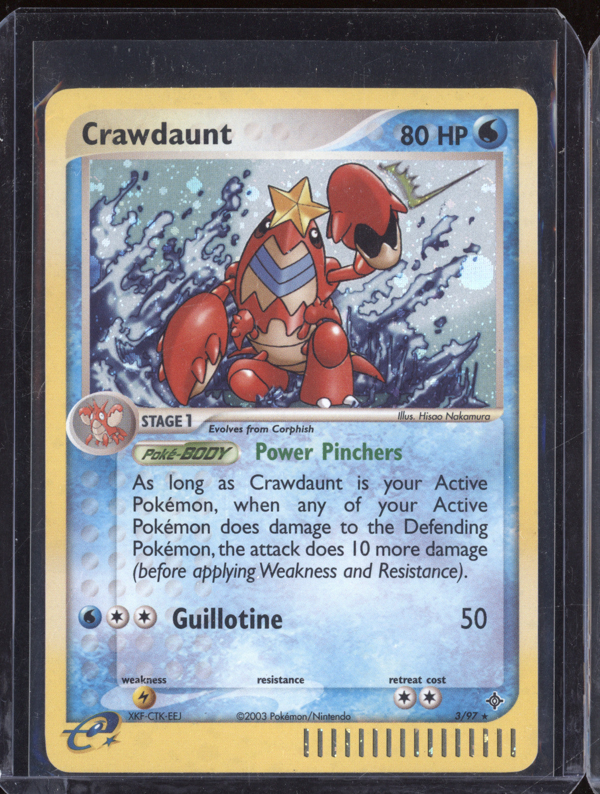 Crawdaunt 2003 Pokemon EX Dragon 3/97 Holo