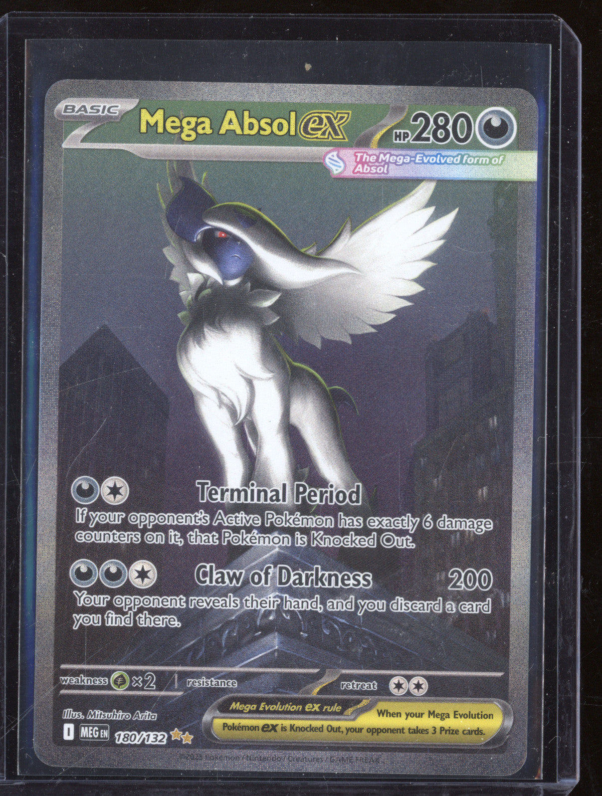 Mega Absol ex 2025 Pokemon Mega Evolution MEG 180/132 Special Illustration Rare