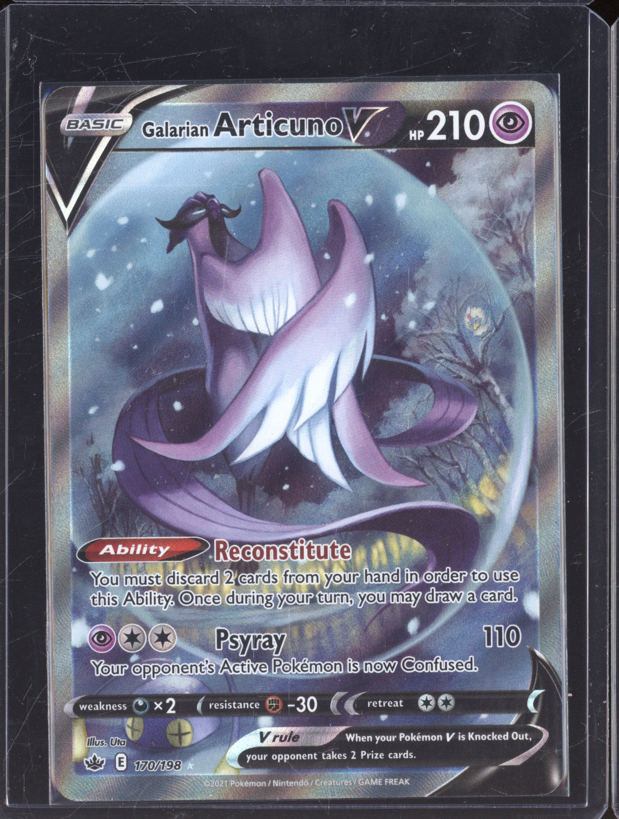 Galarian Articuno V 2021 Pokemon Chilling Reign 170/198 Alternate Full Art