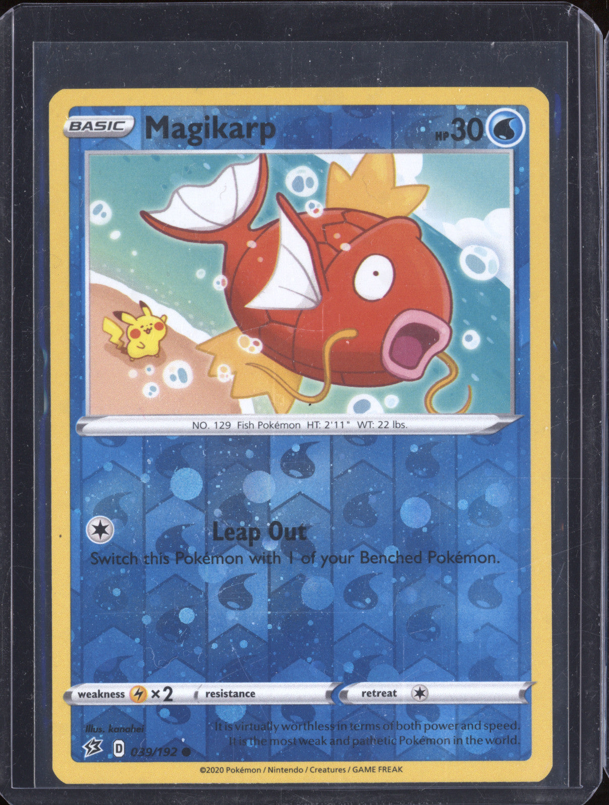 2020 Pokemon Rebel Clash 039/192 Magikarp Reverse Holo