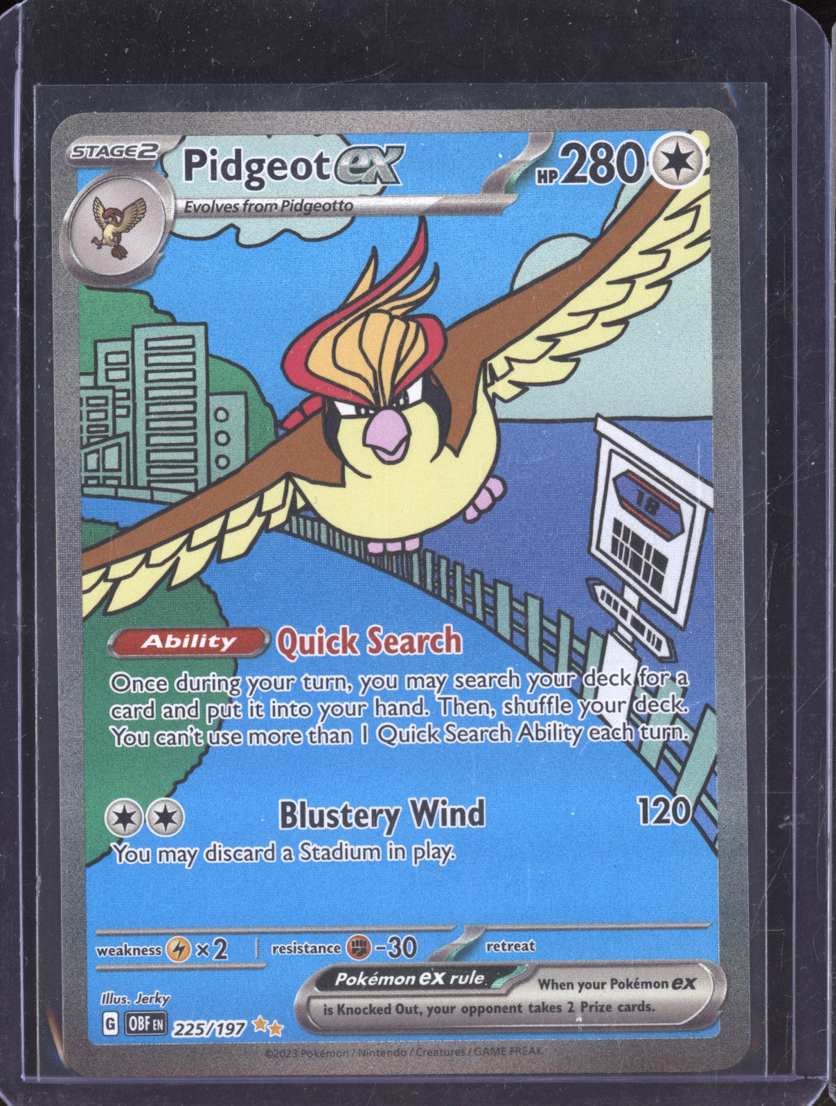 2023 Pokemon Obsidian Flames Pidgeot ex 225/197 SIR