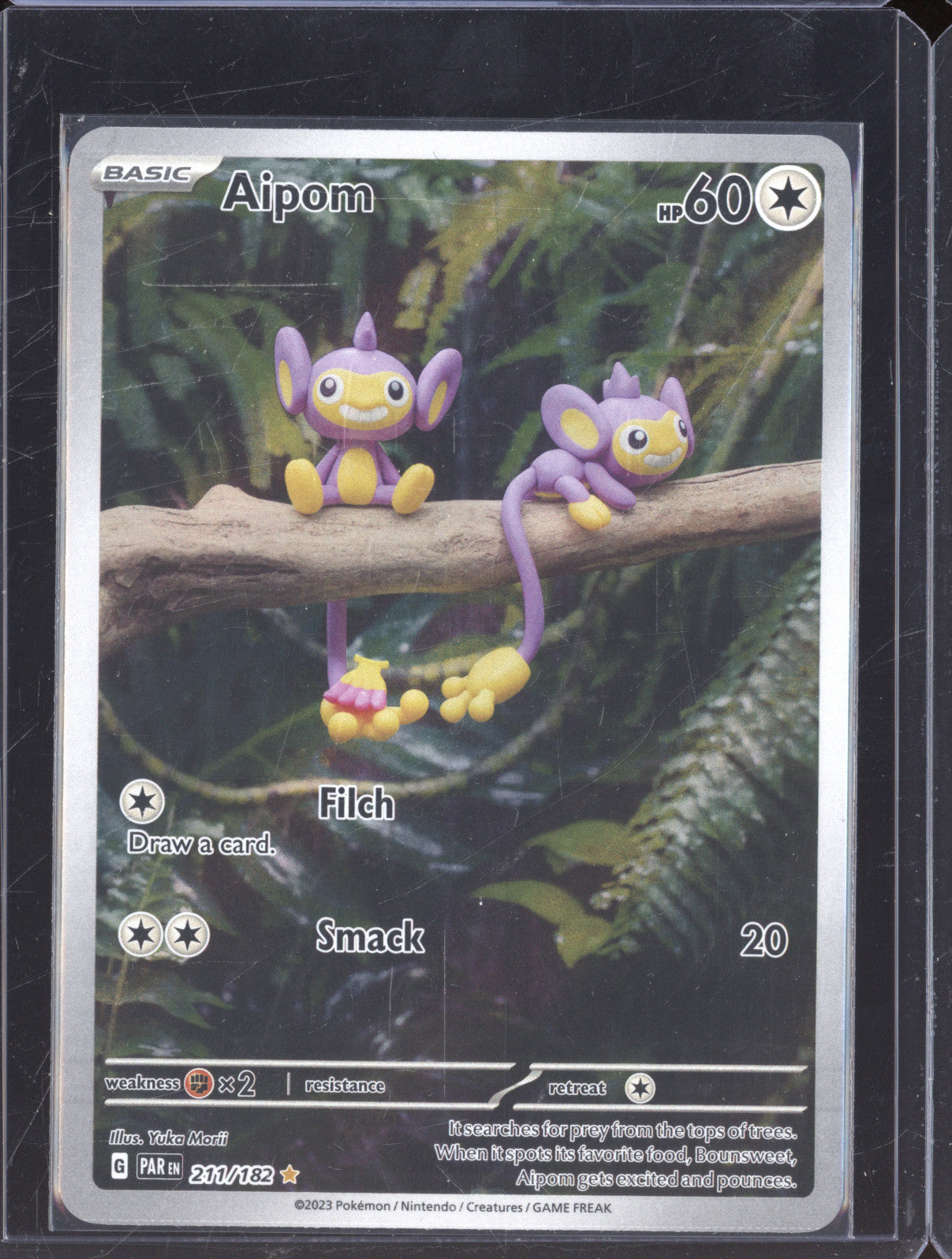 Aipom 2023 Pokemon Paradox Rift 211/182 Illustration Rare