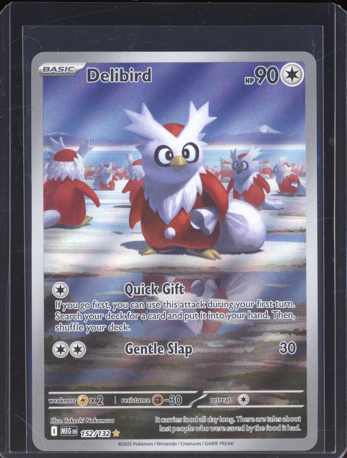 Delibird 2025 Pokemon Mega Evolutions MEG 152/132 Illustration Rare