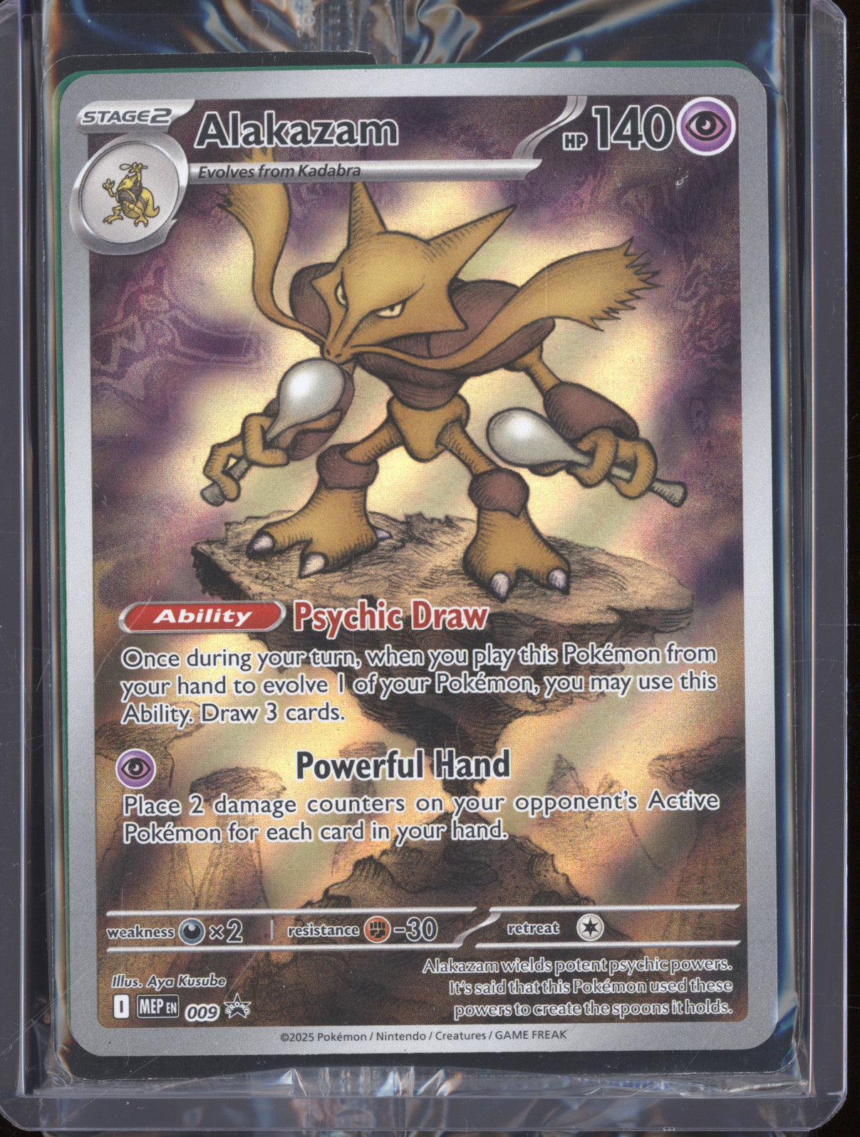 Alakazam 2025 Pokemon Mega Evolutions Promo MEP 009 ETB Promo