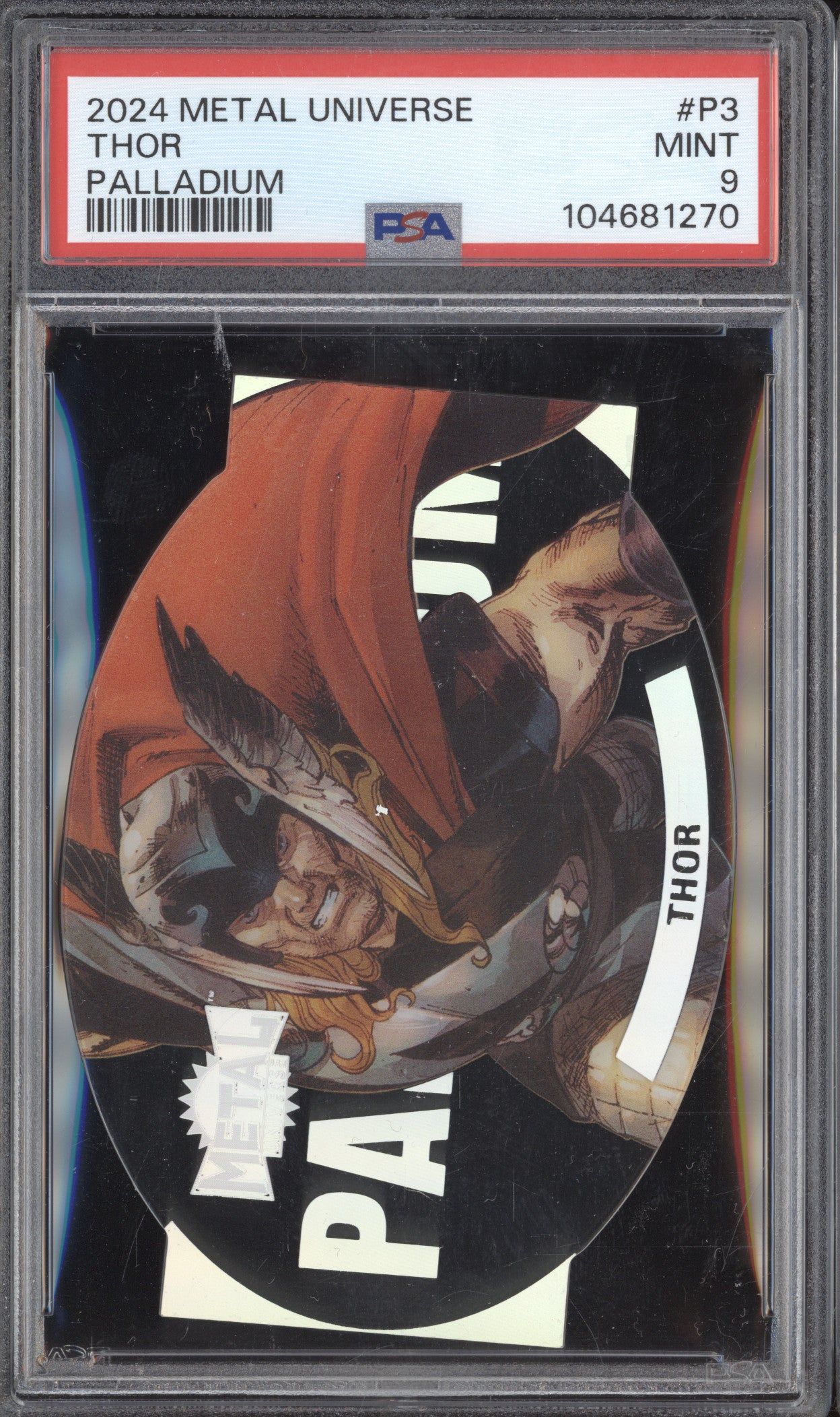 Thor 2024 Skybox Metal Universe P-3 Palladium PSA 9