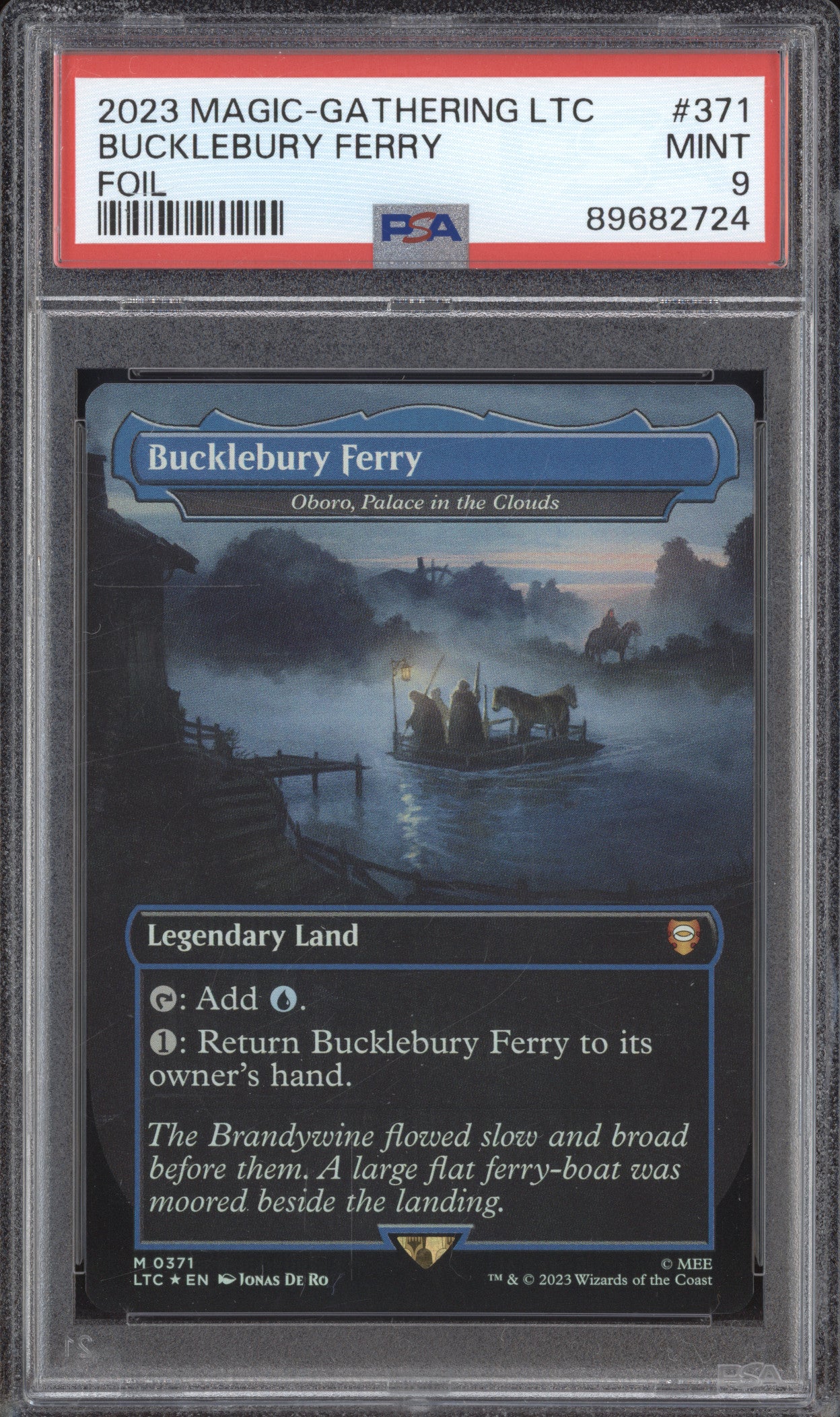 Bucklebury Ferry Magic the Gathering Lord of the Rings 371 Boxtopper Foil PSA 9