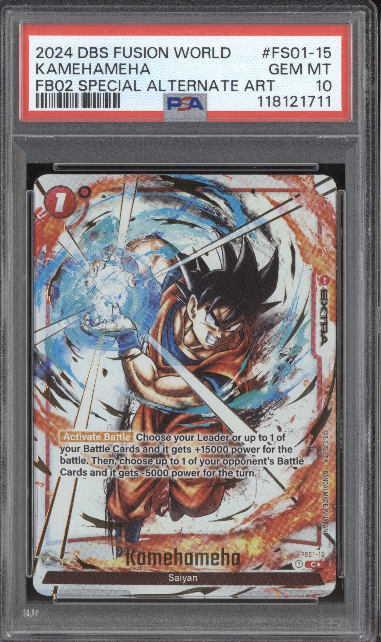 Kamehameha 2024 DBS Fusion World Starter Deck 15 FB02 Special Alt Art PSA 10