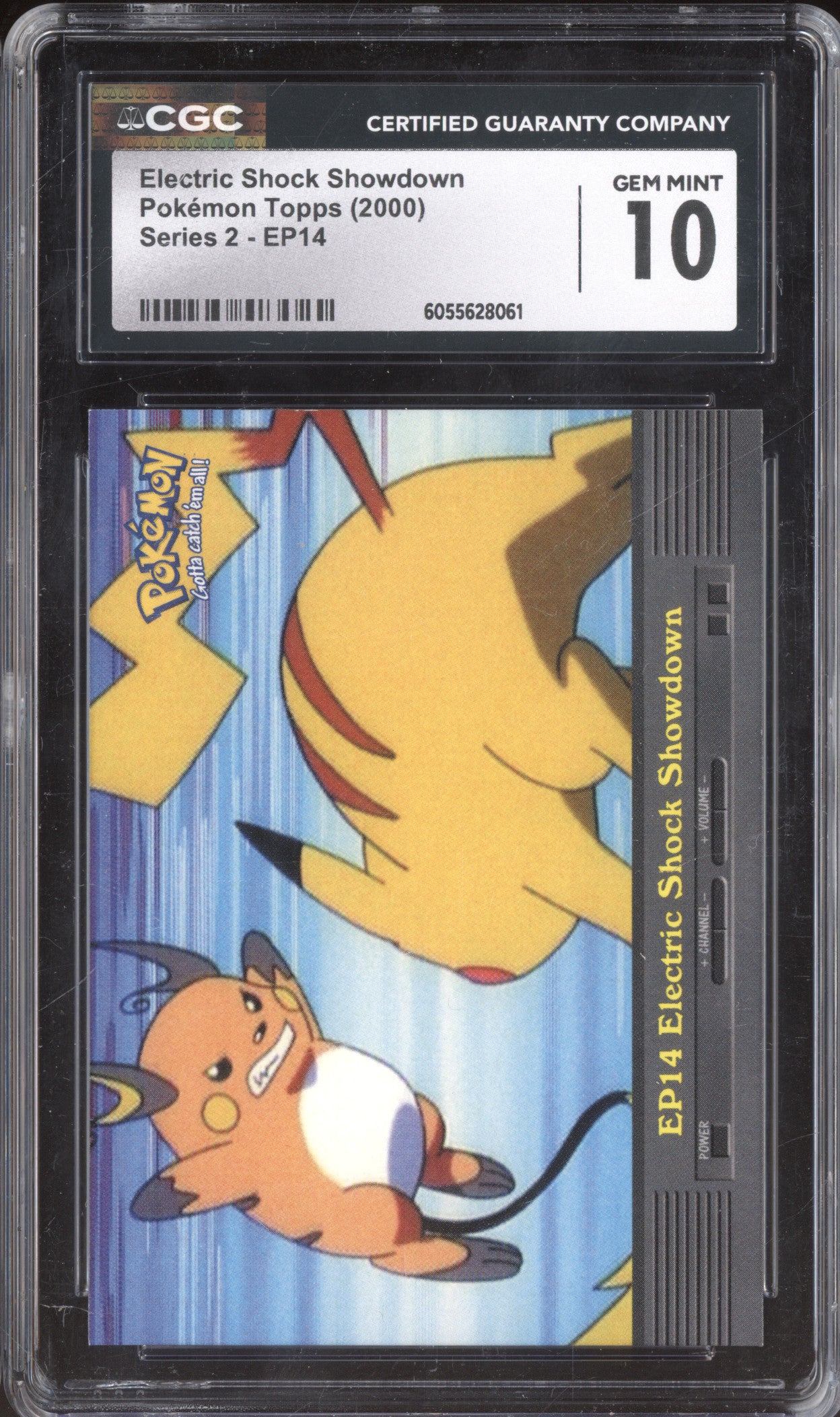 2000 Topps TV Animation Series 2 EP14 Pikachu and Raichu CGC 10