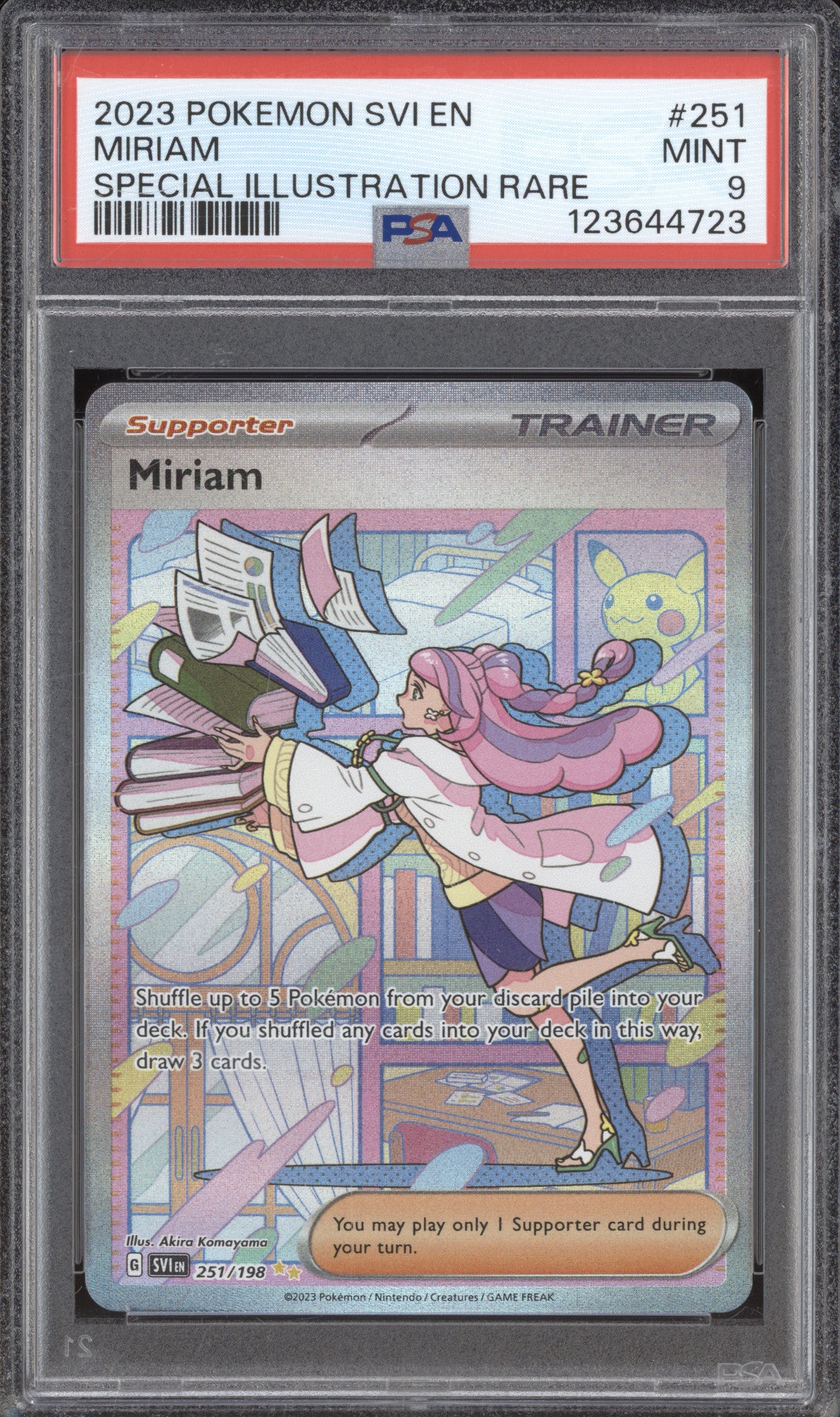 2023 Pokemon Scarlet & Violet SVI 251 Miriam Special Illustration Rare PSA 9