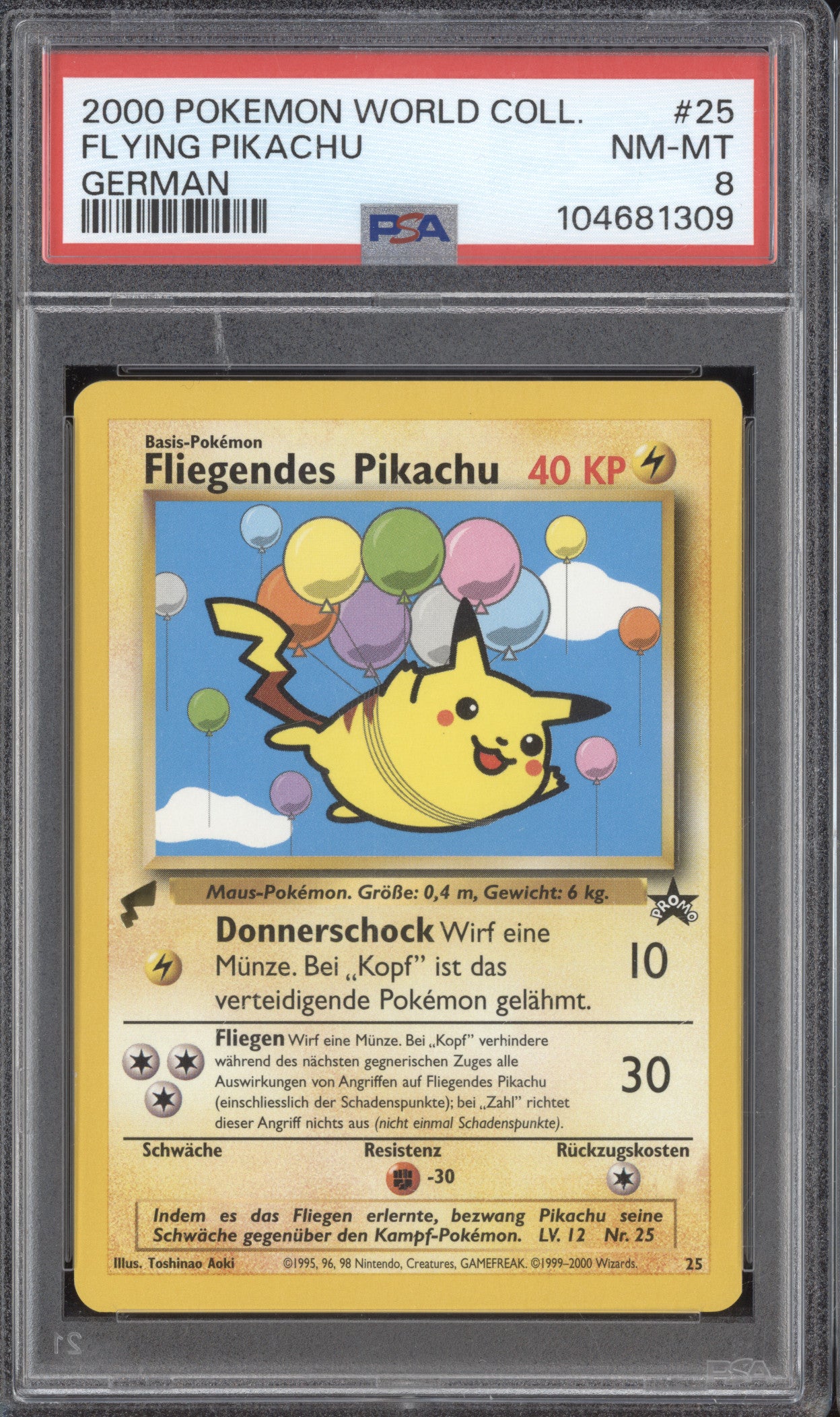 Flying German 2000 Pokemon World Collection 25 German PSA 8