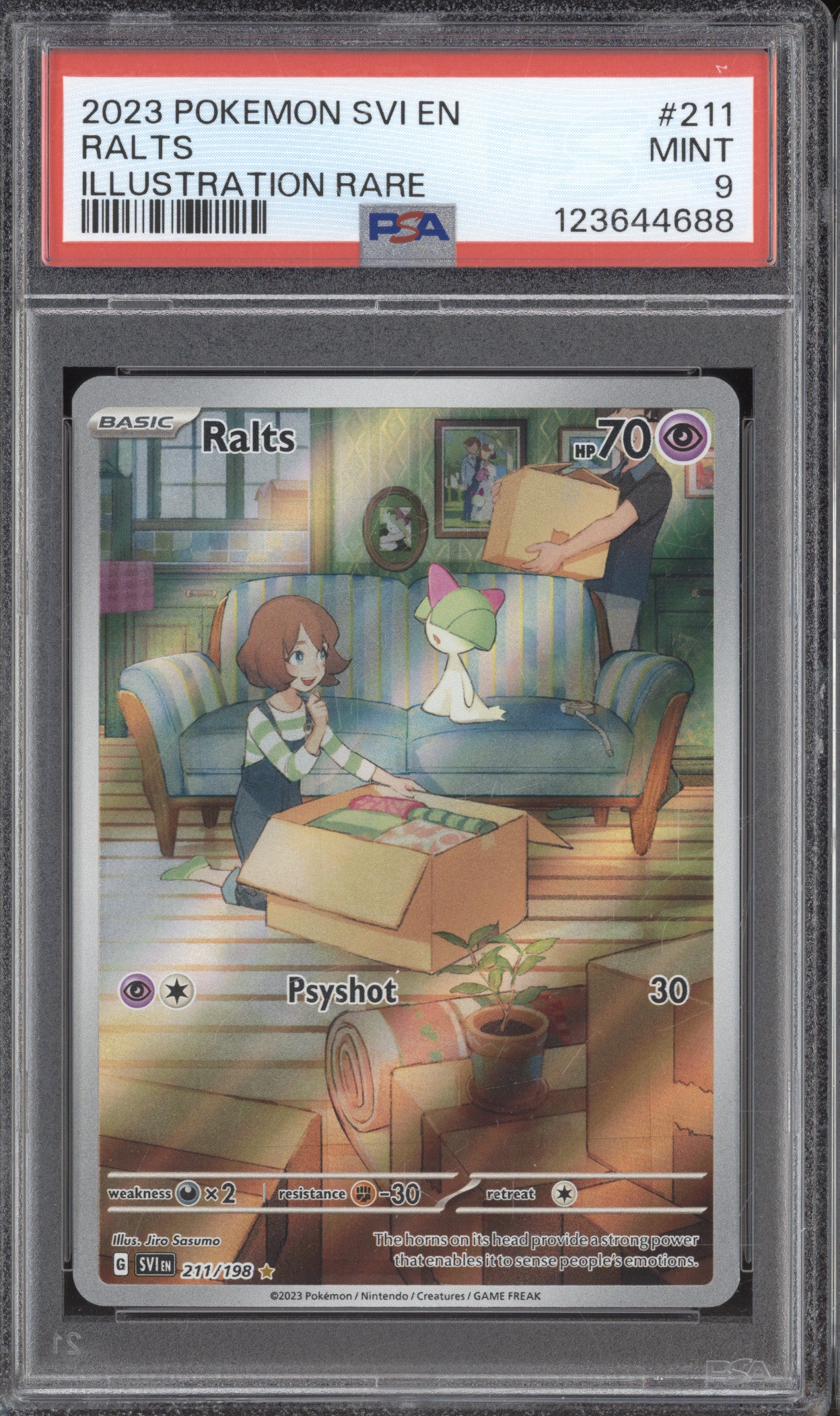 2023 Pokemon Scarlet & Violet SVI 211 Ralts Illustration Rare PSA 9