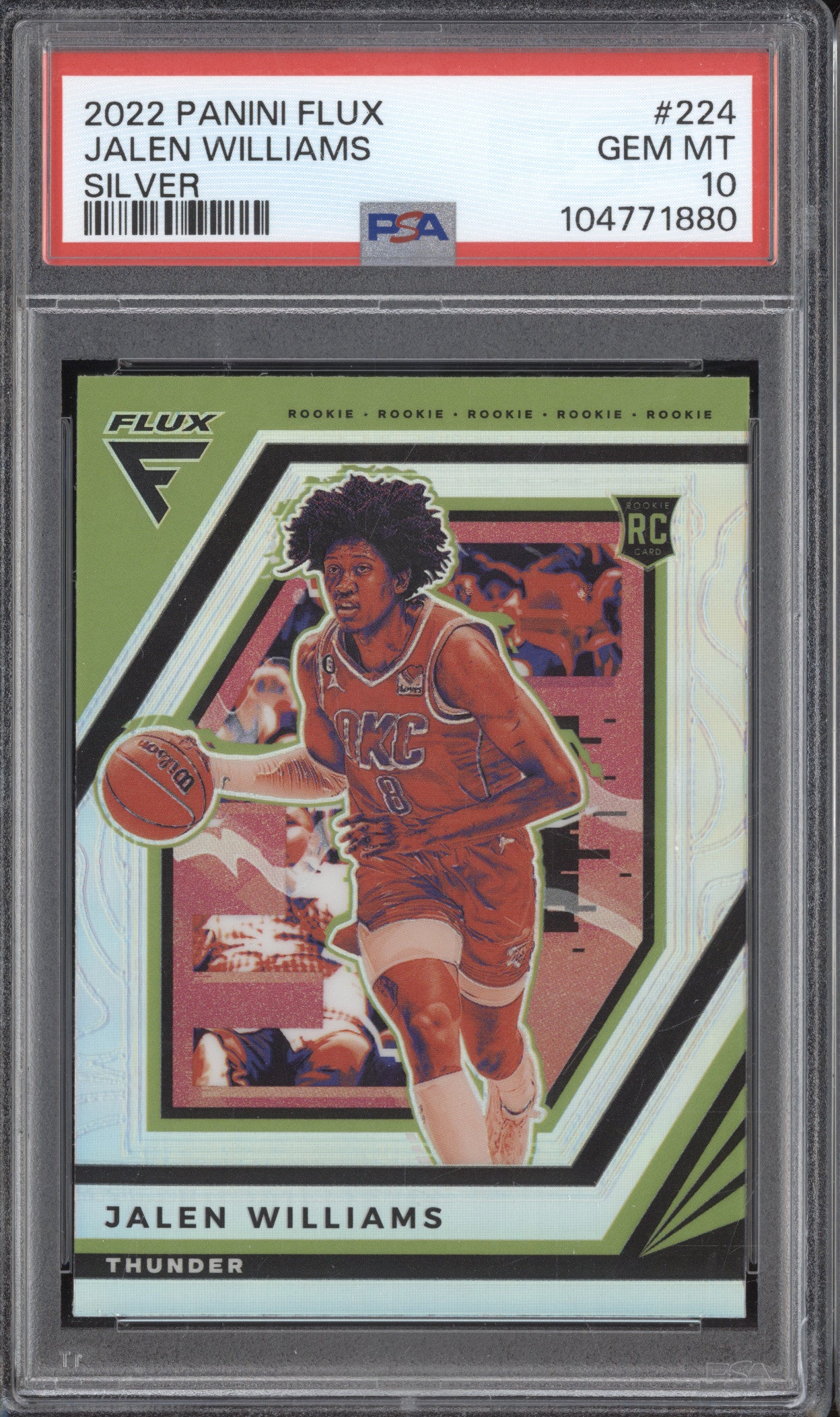 Jalen Williams 2022-23 Panini Flux 224 Silver RC PSA 10