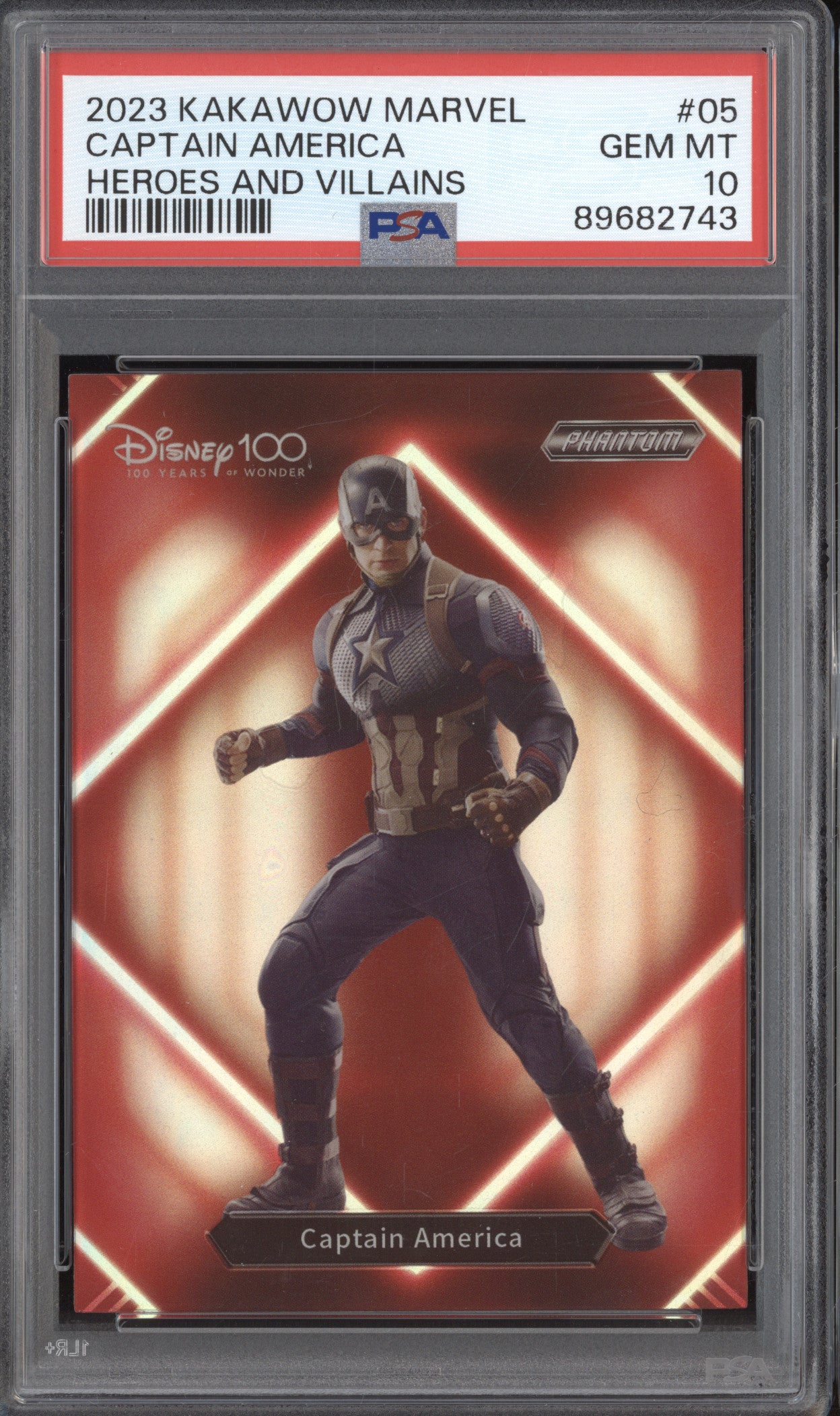 Captain America 2023 Kakawow Marvel Phantom PM-YF-05 Heroes and Villains PSA 10