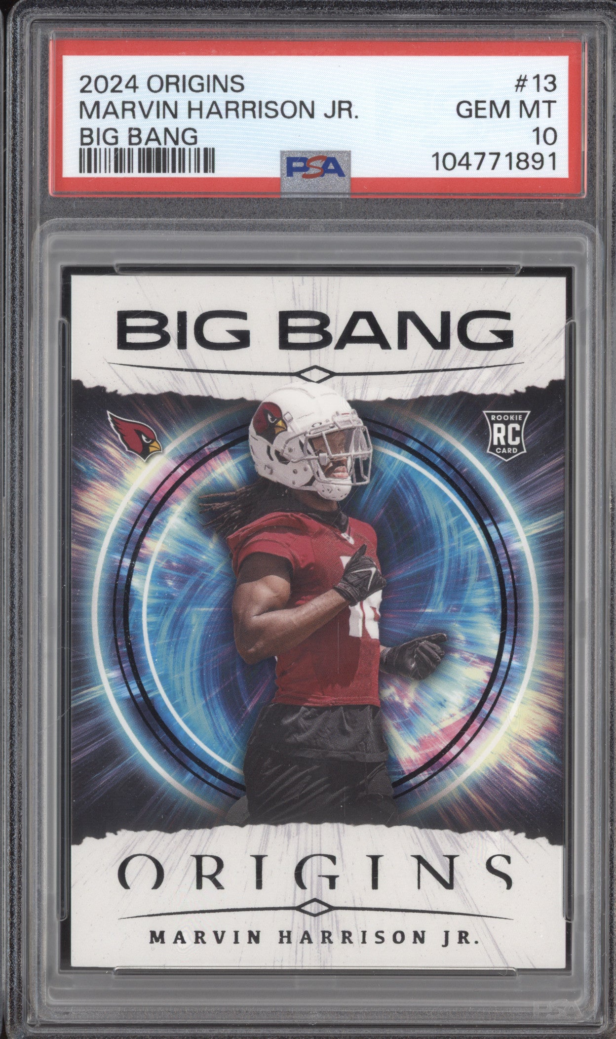 Marvin Harrison Jr 2024 Panini Origins 13 Big Bang RC PSA 10