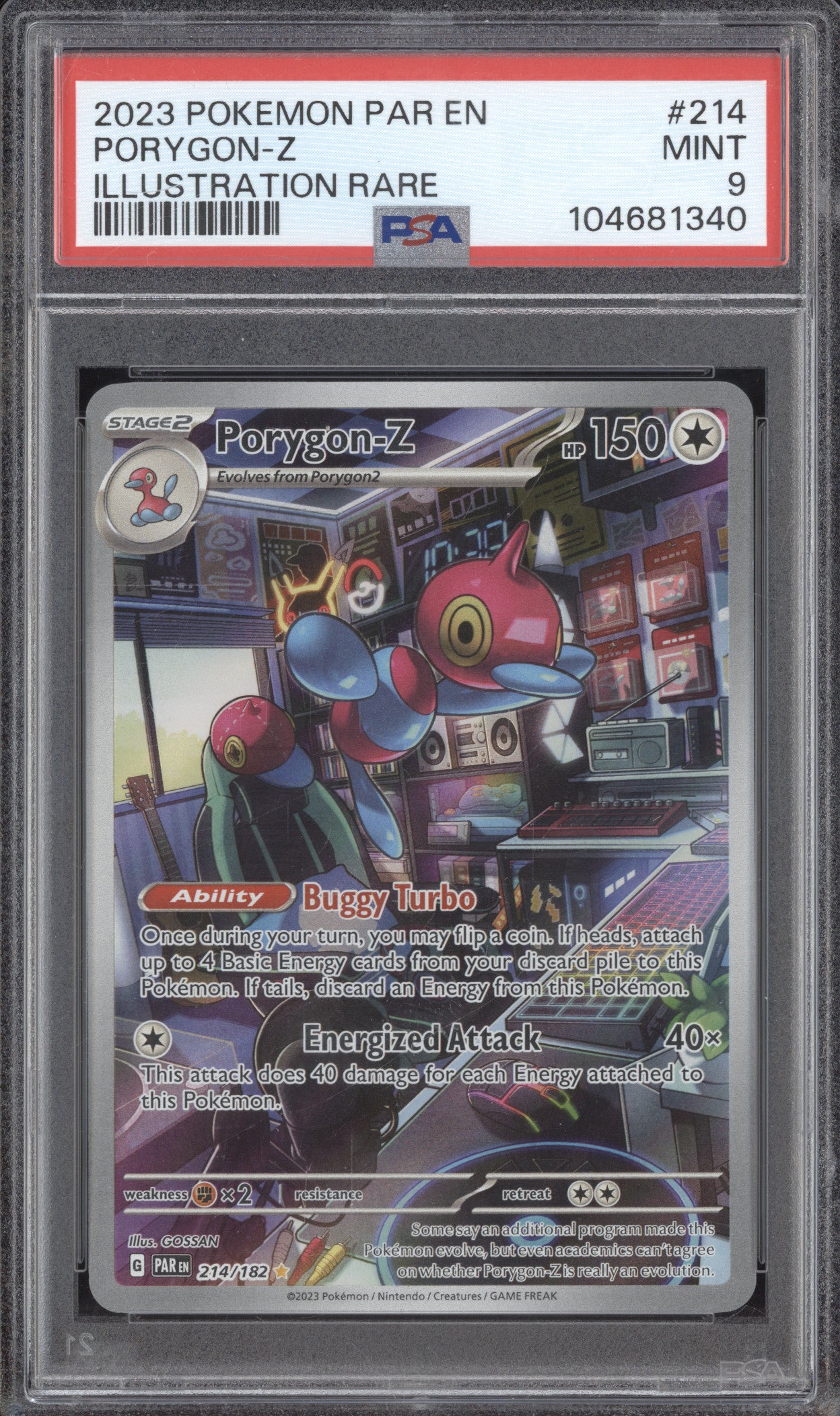 Porygon-Z 2023 Pokemon Paradox Rift 214/182 Illustration Rare PSA 9