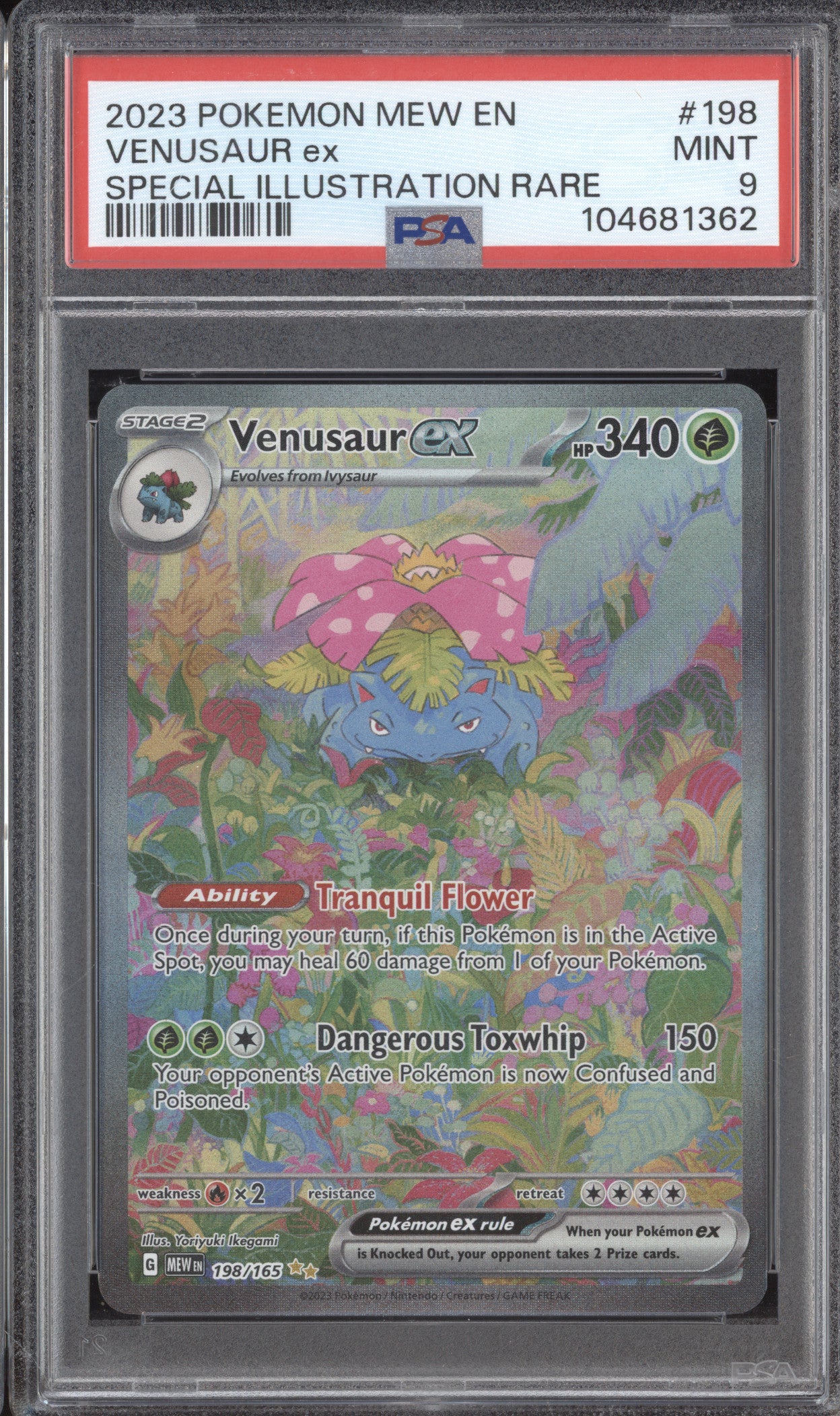 Venusaur ex 2023 Pokemon 151 198/165 Special Illustration Rare PSA 9