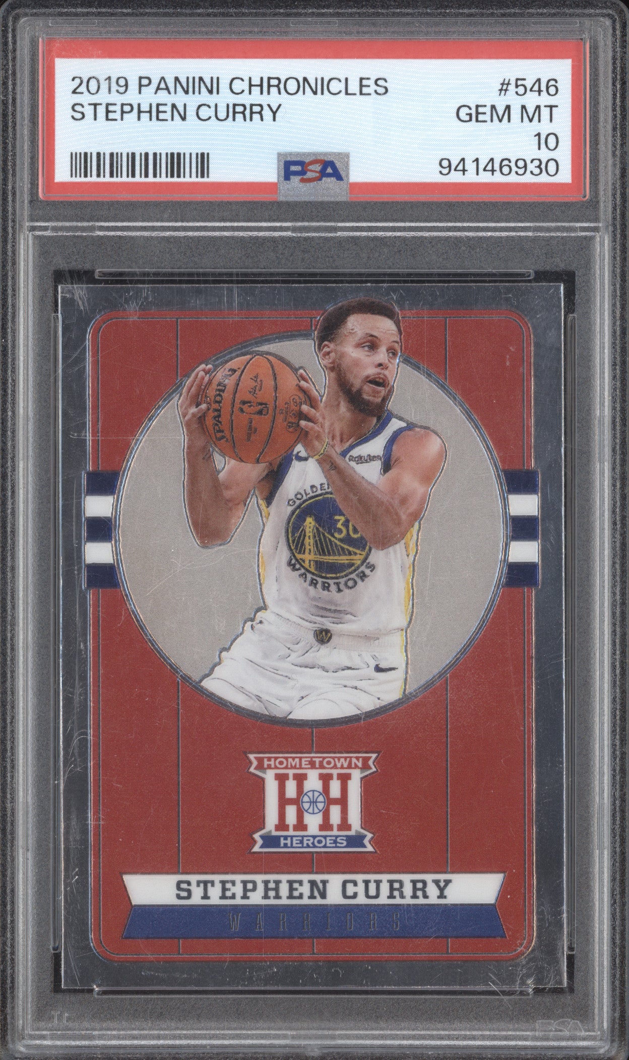 Stephen Curry 2019-20 Panini Chronicles 549 Hometown Heroes PSA 10