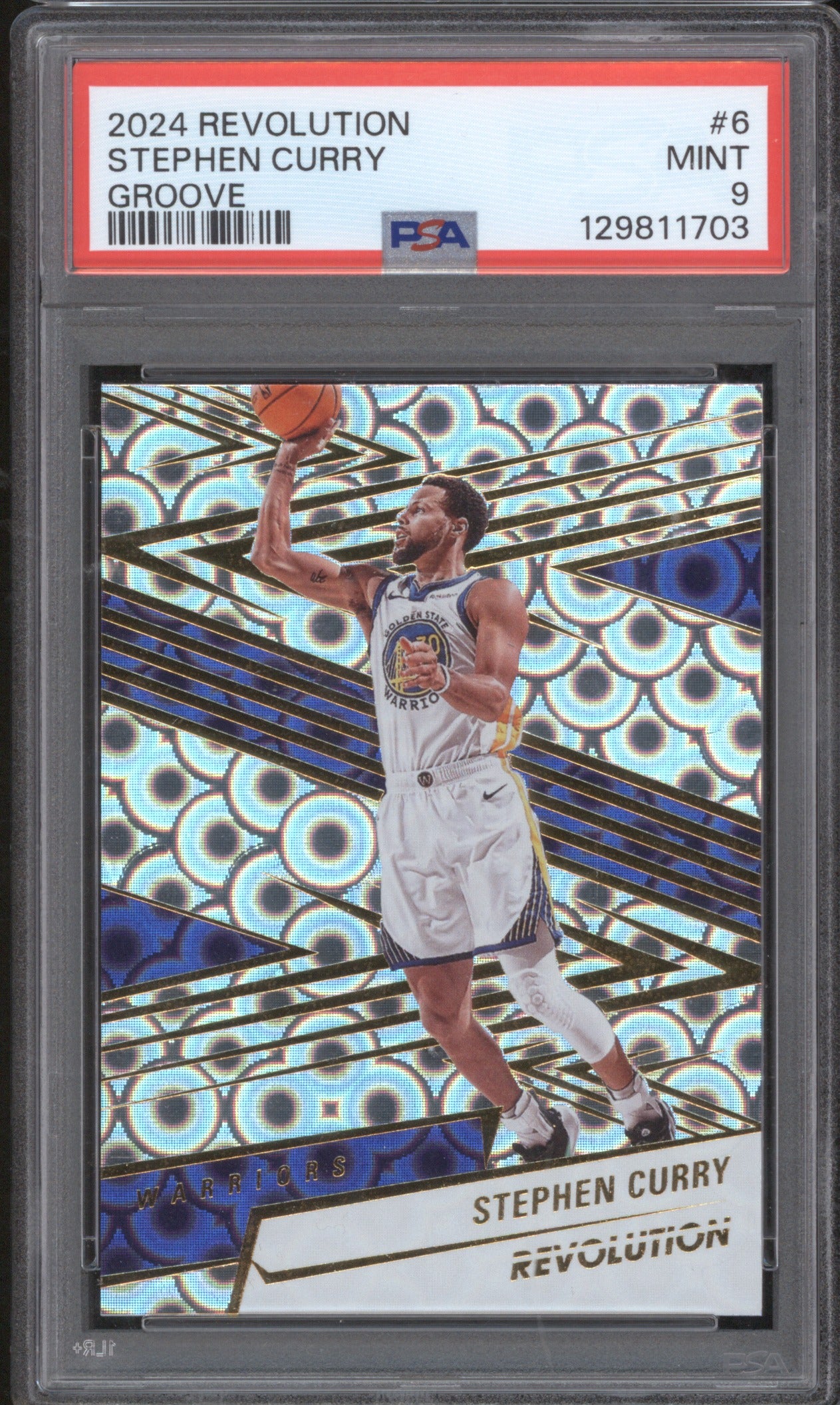 Stephen Curry 2024 Panini Revolution 6 PSA 9 Groove