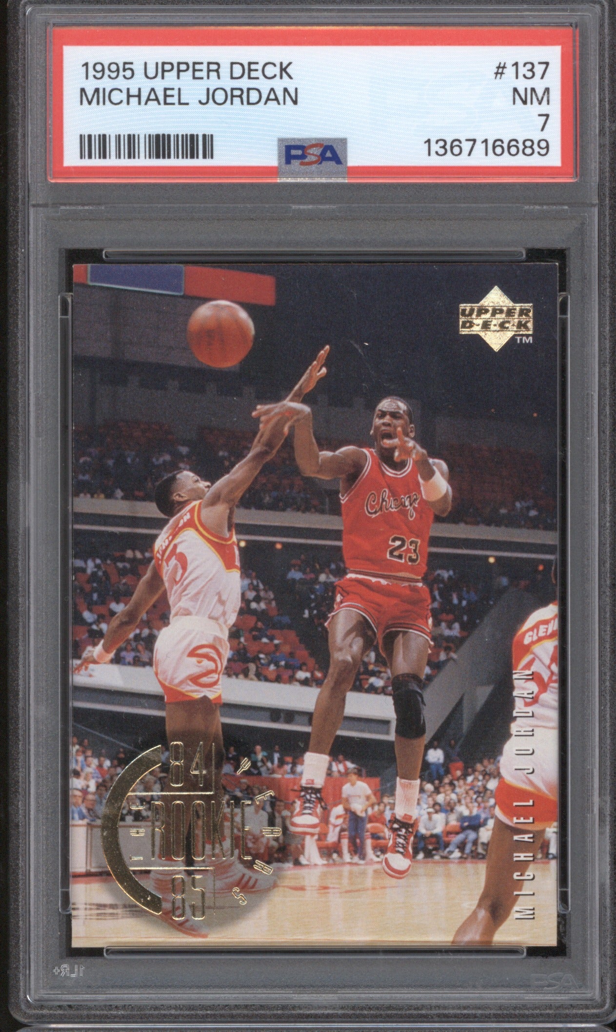 Michael Jordan 1995 Upper Deck 1995 137 The Rookie Years PSA 7 NM