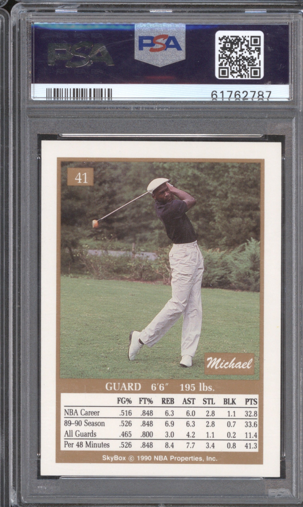 Michael Jordan 1990 Skybox 1990 41 PSA 8