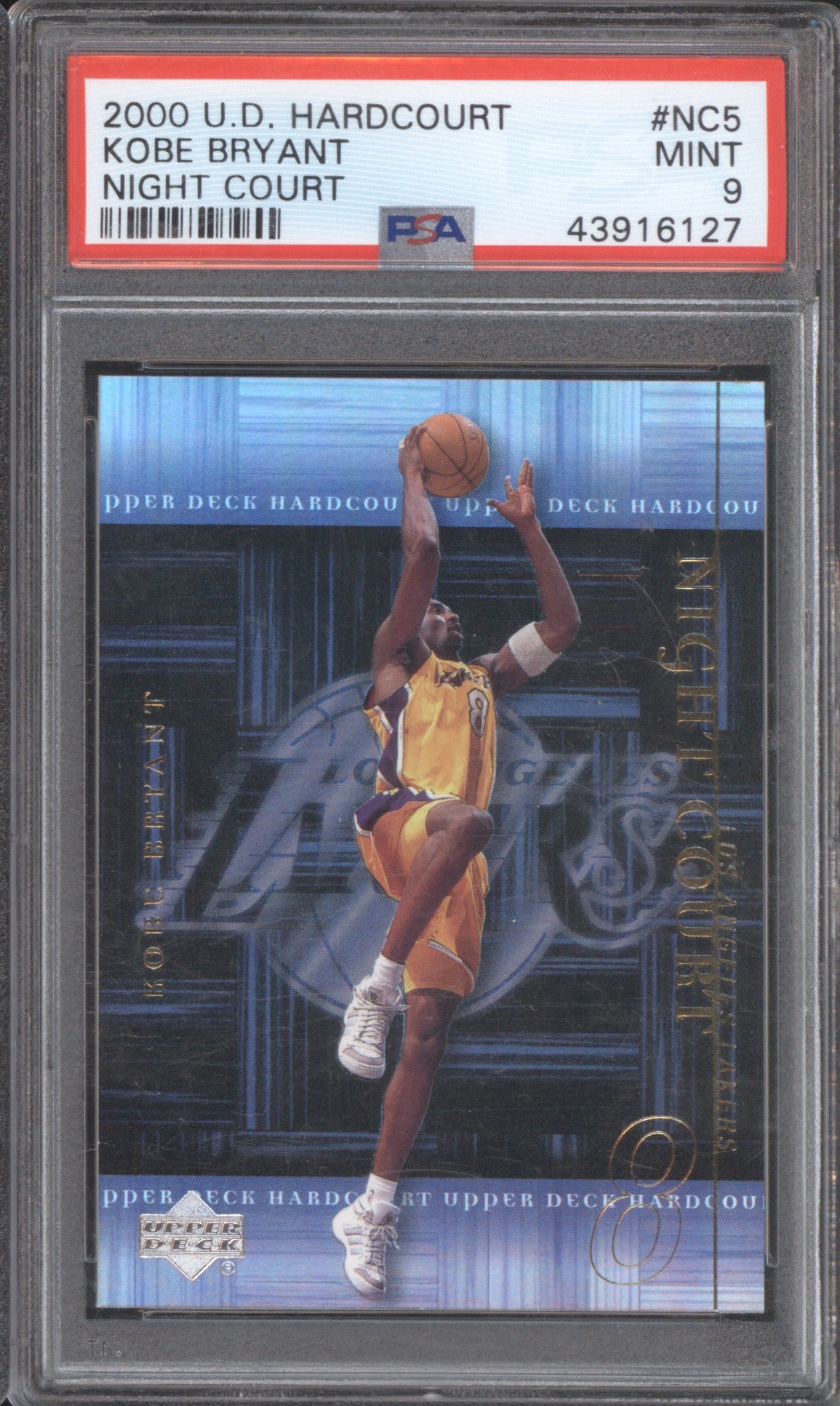 Kobe Bryant 2000 Upper Deck Hardcourt NC5 Night Court PSA 9 Night Court