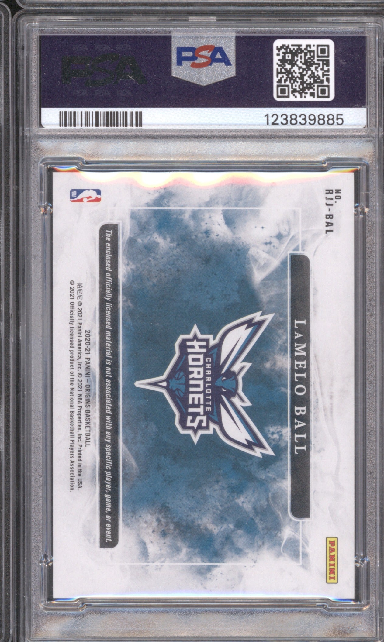 LaMelo Ball 2020 Panini Origins RJJ-BAL Rookie Jumbo Jerseys PSA 9 /99