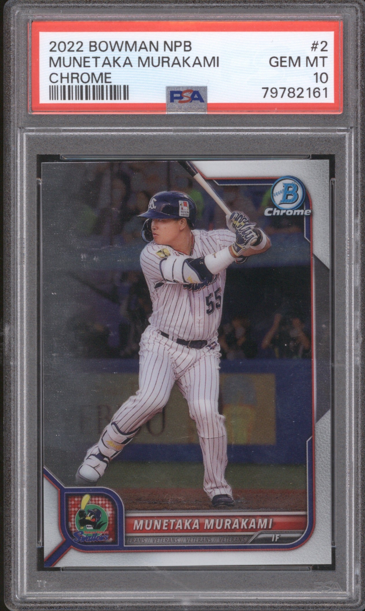 Munetaka Murakami 2022 Bowman NPB 2 Chrome PSA 10