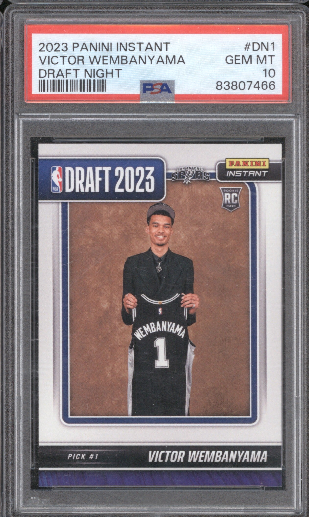 2023 Panini Instant Victor Wembanyama Draft Night #DN1 PSA 10