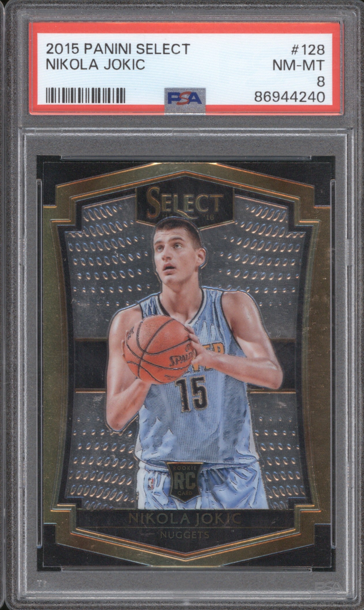 2015 Panini Select Nikola Jokic 128 PSA 8 RC