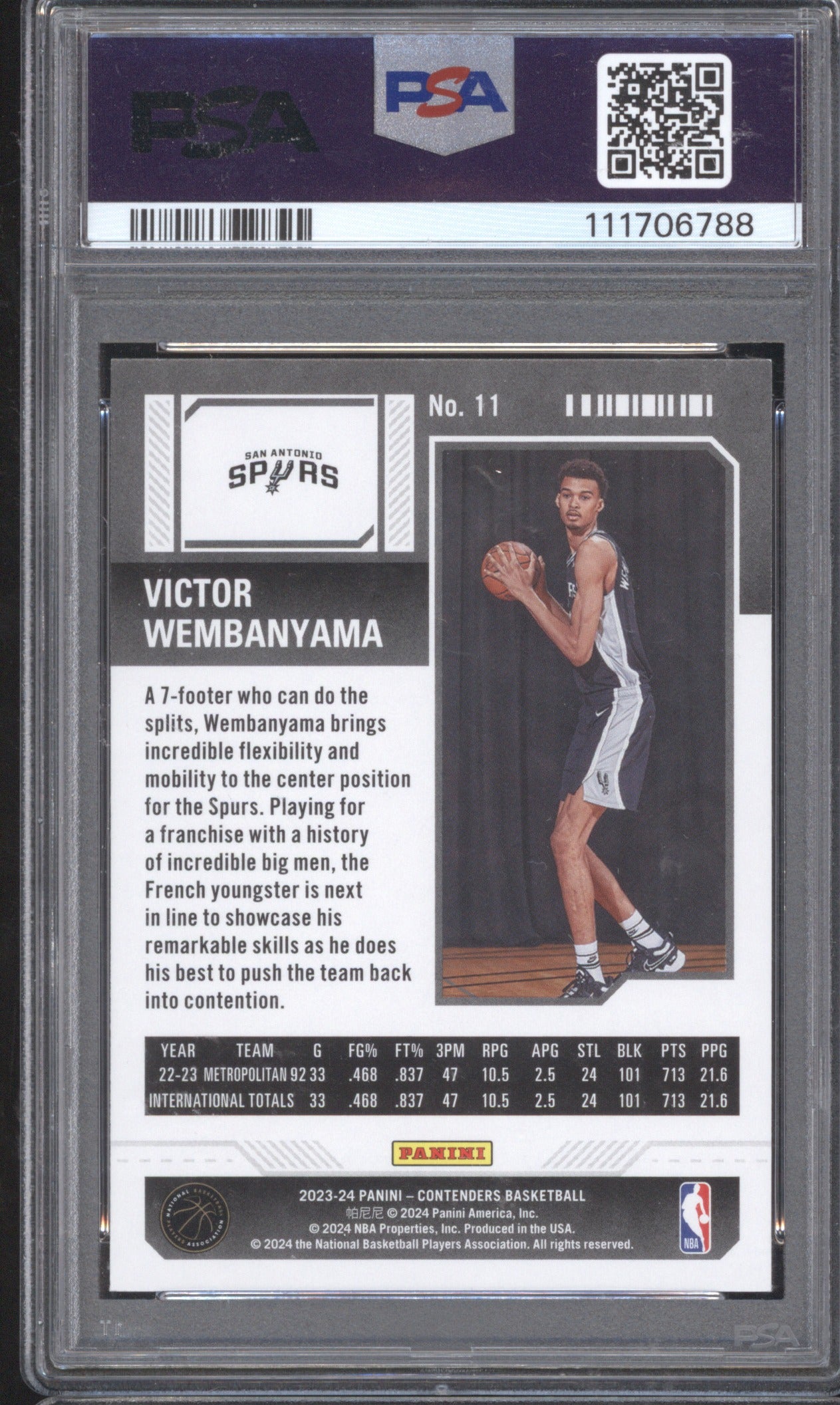 2023 Panini Contenders Victor Wembanyama Season Ticket RC 11 Retail