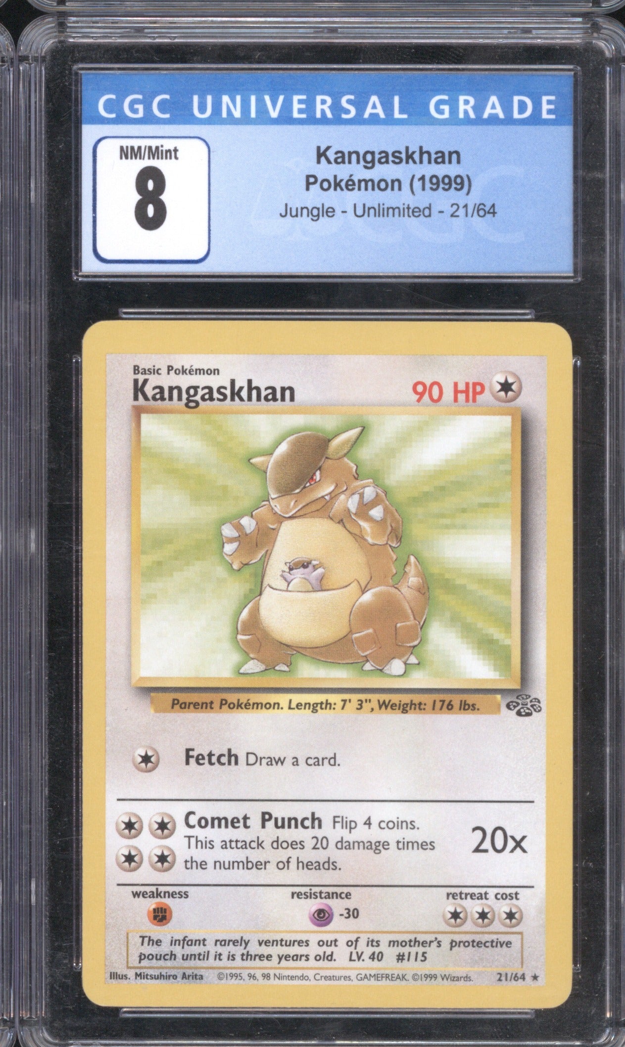 1999 Wizards Jungle Kangaskhan 21/64 Unlimited CGC 8